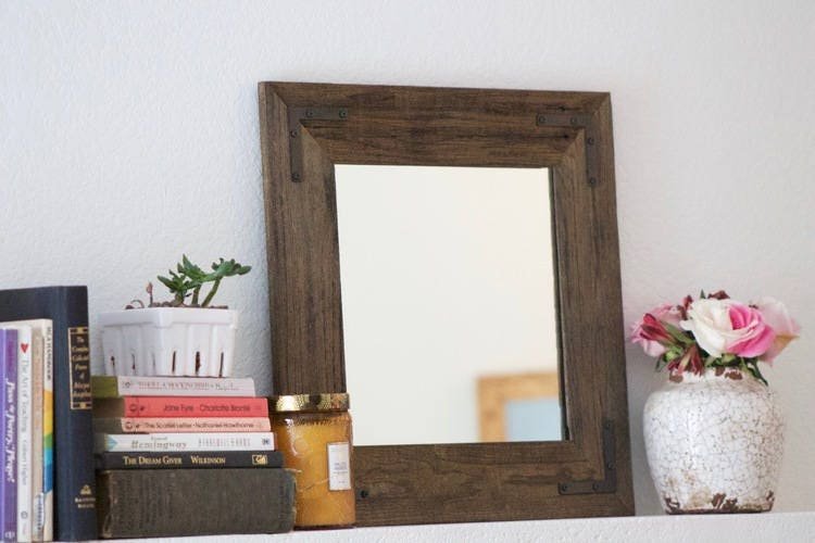 Wood Mirror, Rustic Wall Mirror, Small Wall Mirror, Rustic Mirror, Reclaimed Wood Mirror, Decorative Mirror, Farmhouse Mirror, Small Mirror