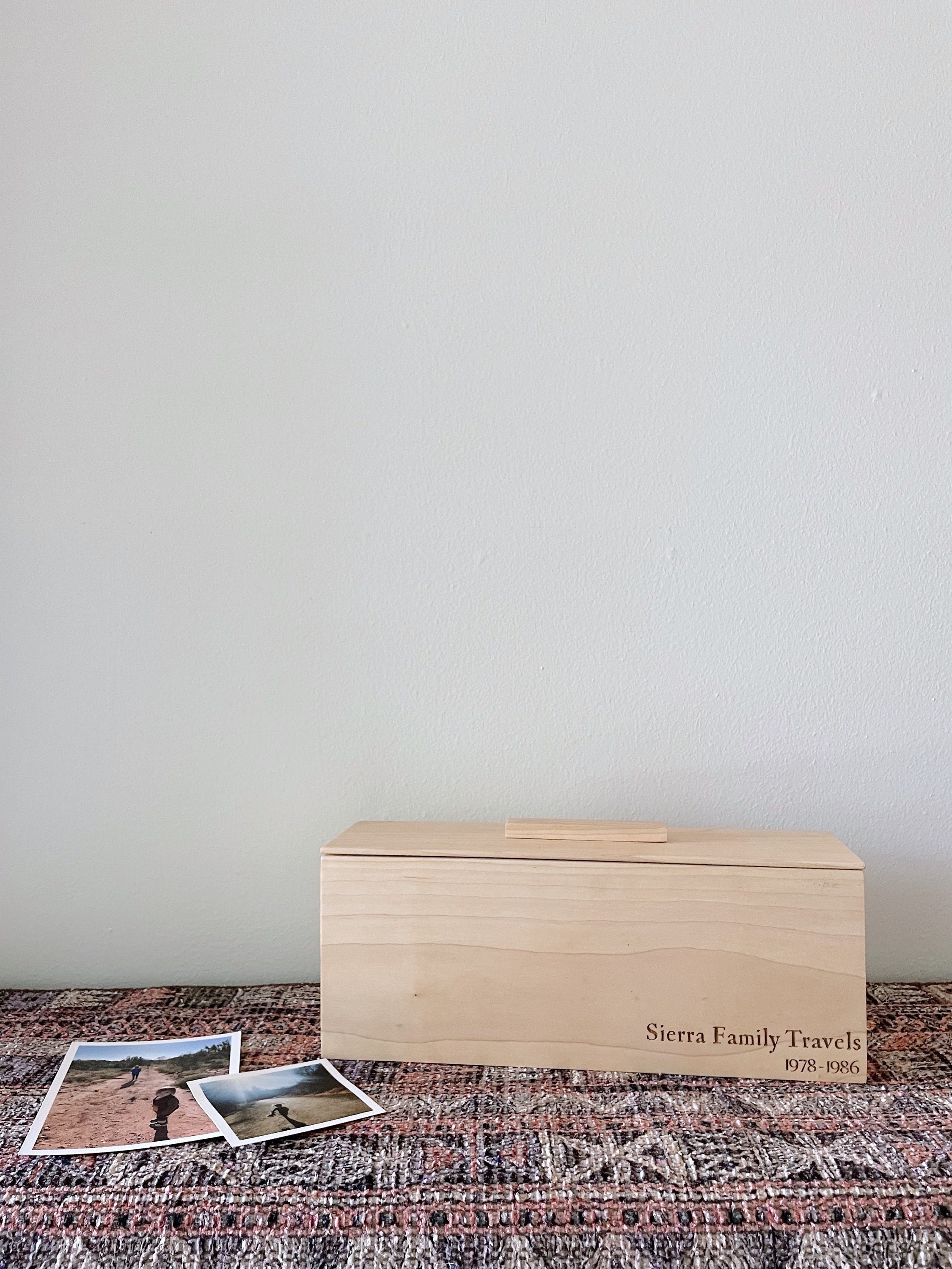 Personalized Monogram Box, Wood Engraved Recipe Box, Photo Box, Keepsake Box, Engraved Photo Box for Baby, Personalized Keepsake Box