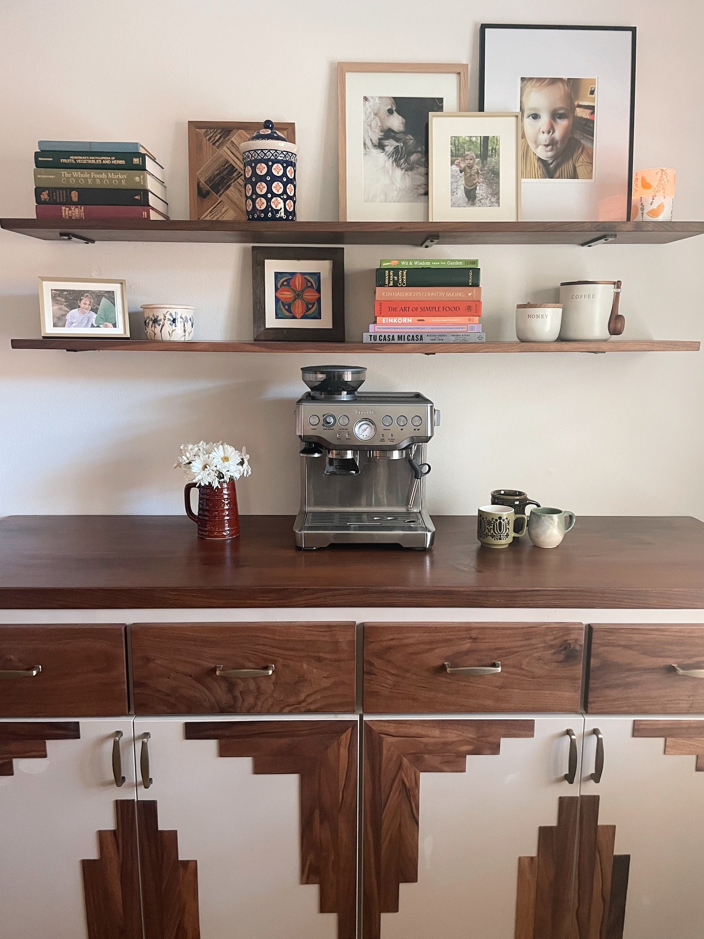 Solid Wood Walnut Shelf, Wood Shelves for Exposed Brackets, Solid Walnut, Maple and White Oak