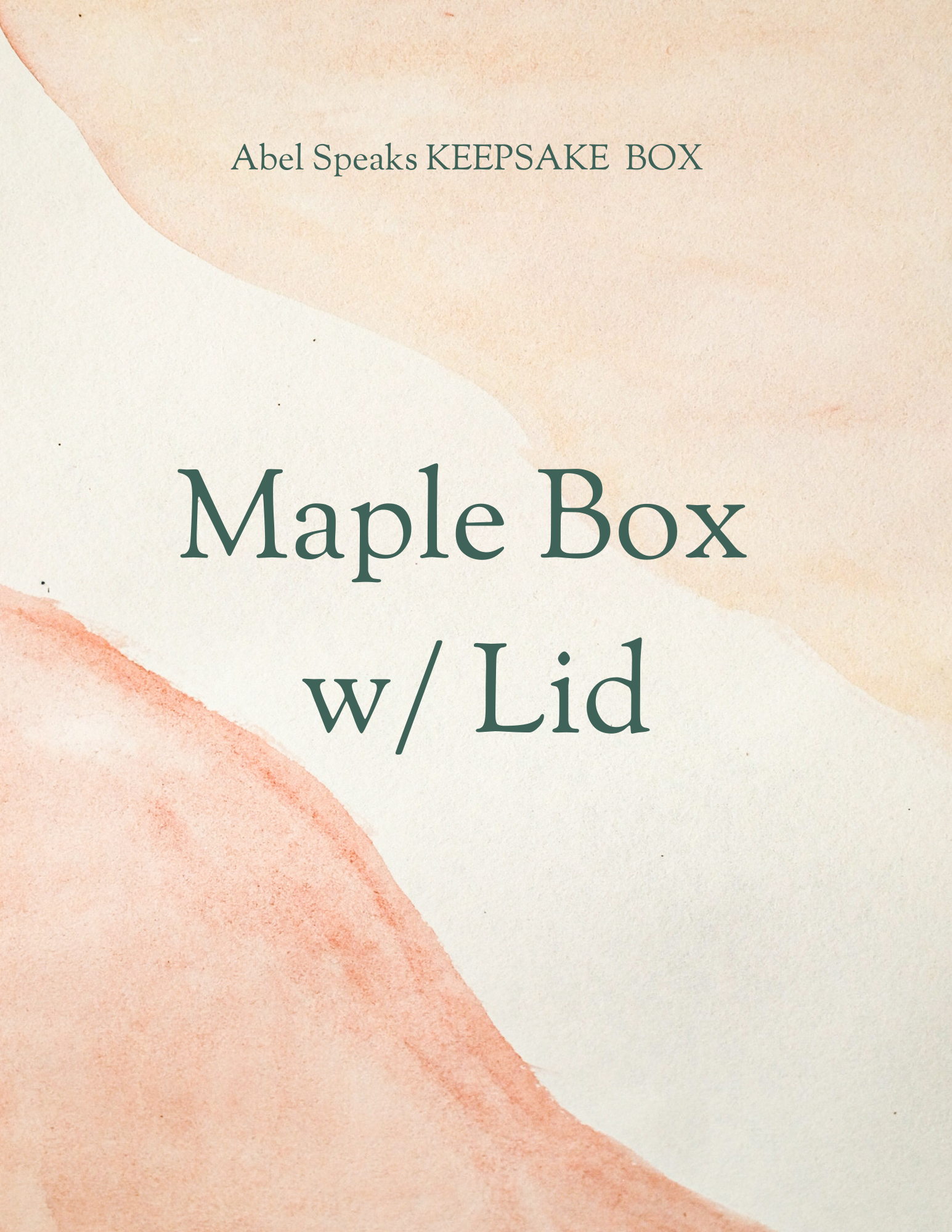 Maple Keepsake Box