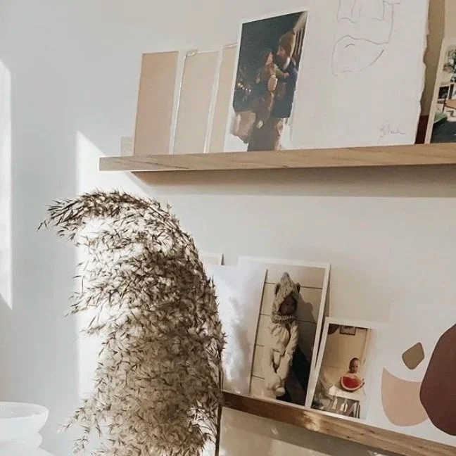 White Oak Picture Ledge Shelves