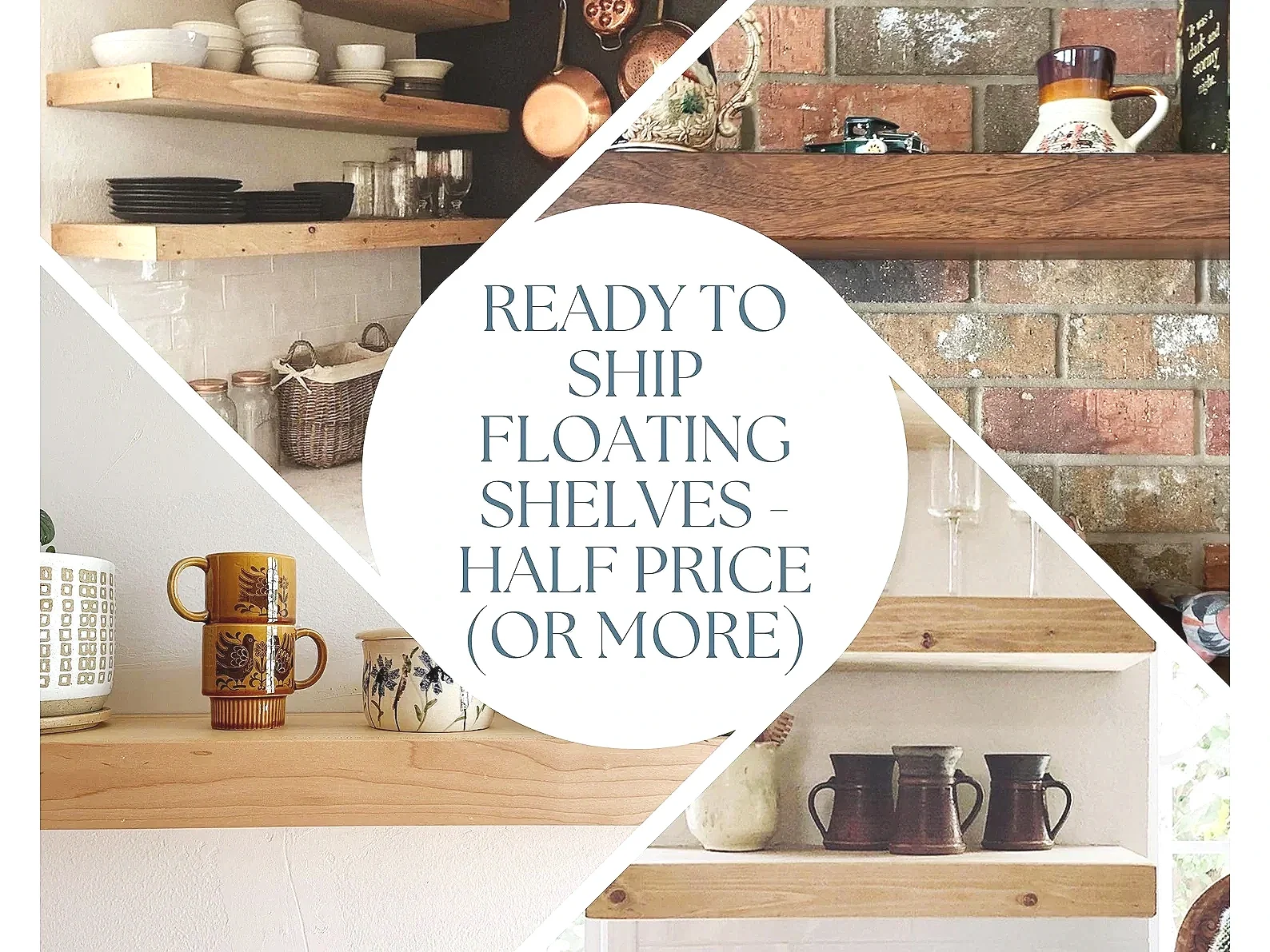 Ready to Ship Floating Shelves