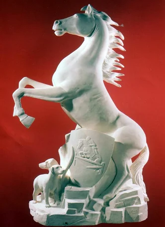  " Ferrari Horse ". French Limestone.