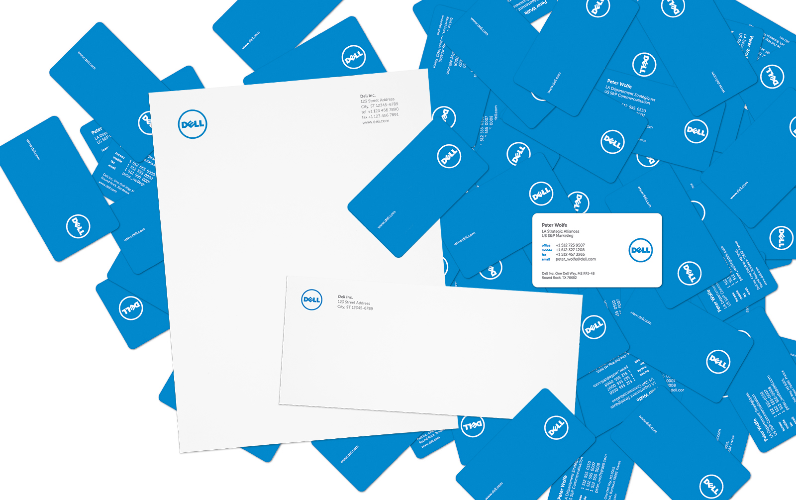 Tools of the trade In an effort to bring more than 100,000 employees worldwide into brand alignment and strengthen and promote the visual identity we were creating, we carefully constructed brand tools of the trade. These tools included everything from business cards and letterhead to a PowerPoint template and email signatures. 