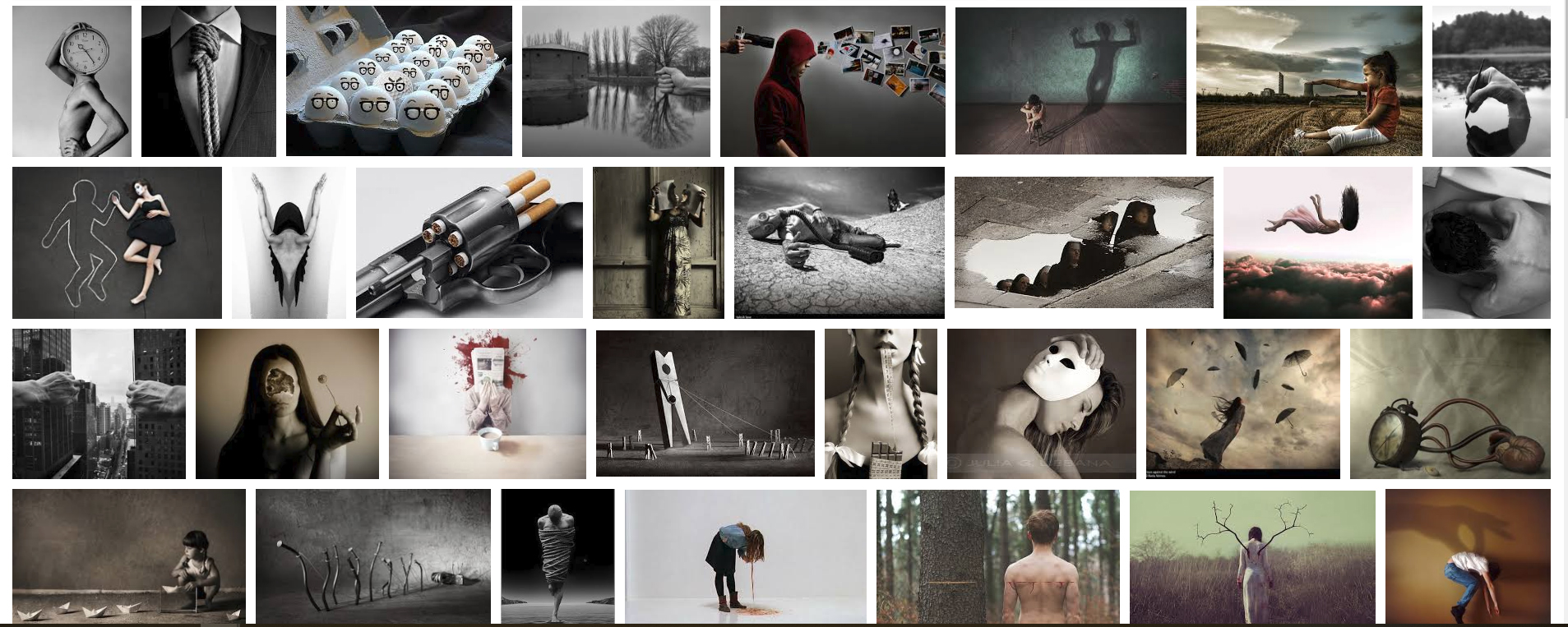 Esto es lo que verán si googlean "Fotografía Conceptual"... estoy CASI seguro que NADA de lo que aparece aquí es de algún autor Mexicano... #SoSad 