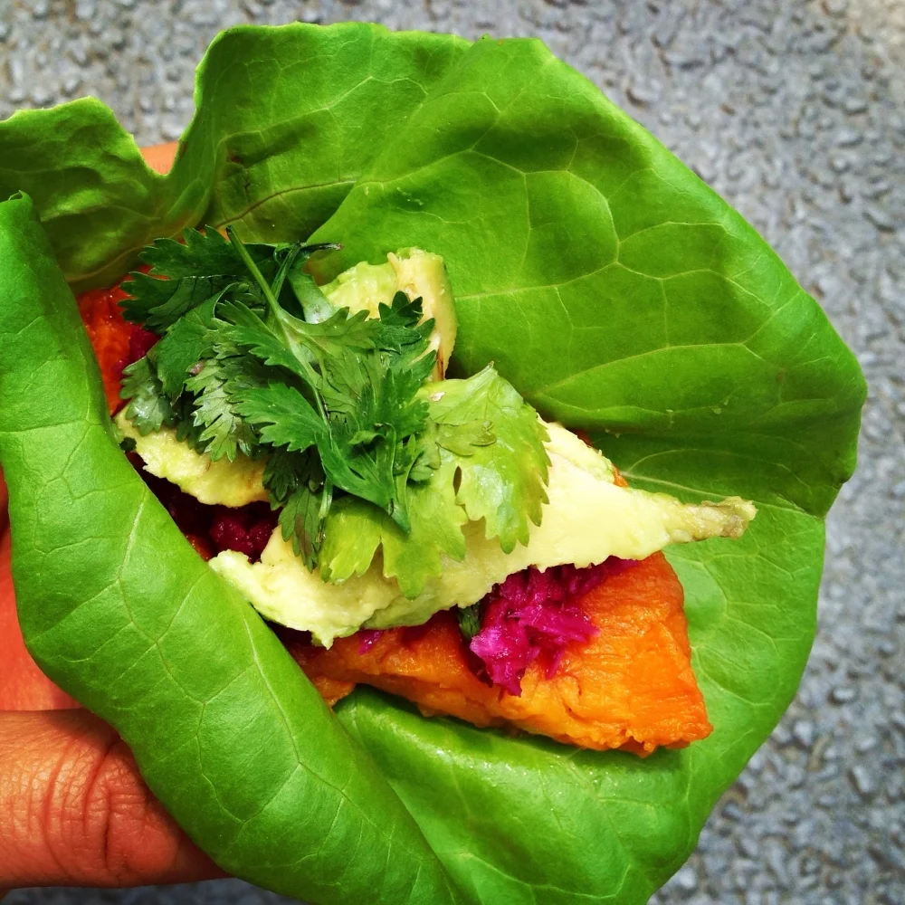Butter lettuce "tacos" 