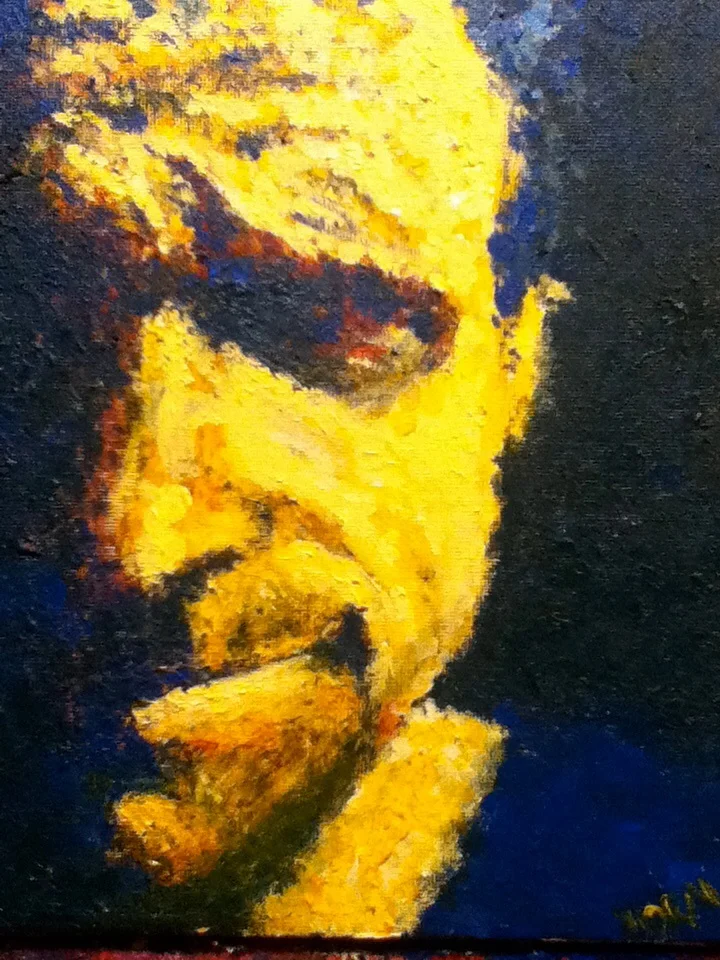 #200, Self Portrait, Acrylic on Canvass, 8x10