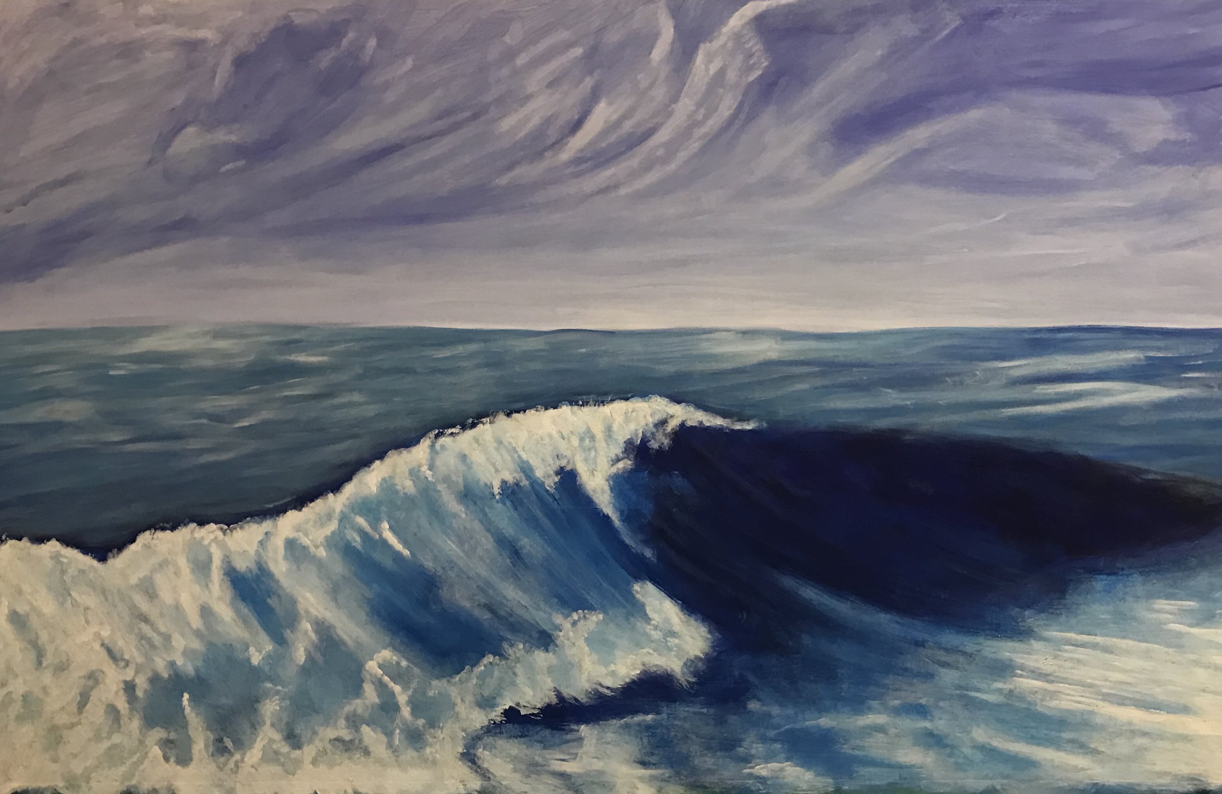 ”The Big Wave", Acrylic on Canvas, 84"x52", $18,345