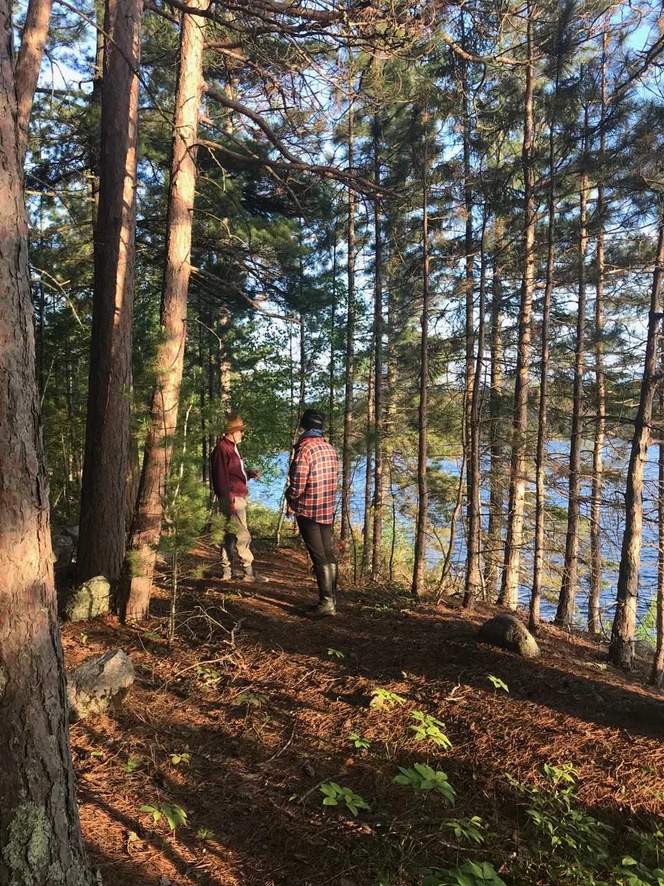 Onalea and Doug tour the property on Granite Lake. Cocktail tours with Doug are not to be missed.