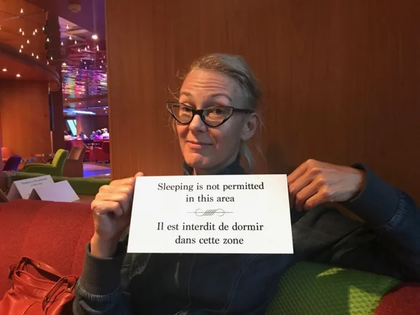 Sleeping is not permitted