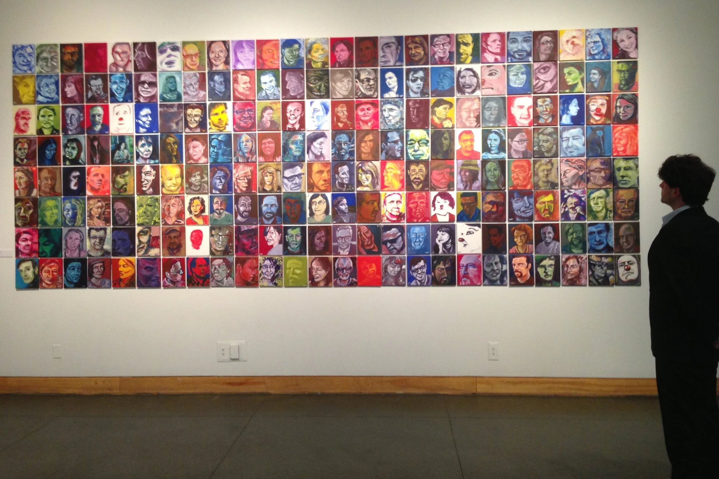 Installation of Portraits, Kelowna Art Gallery