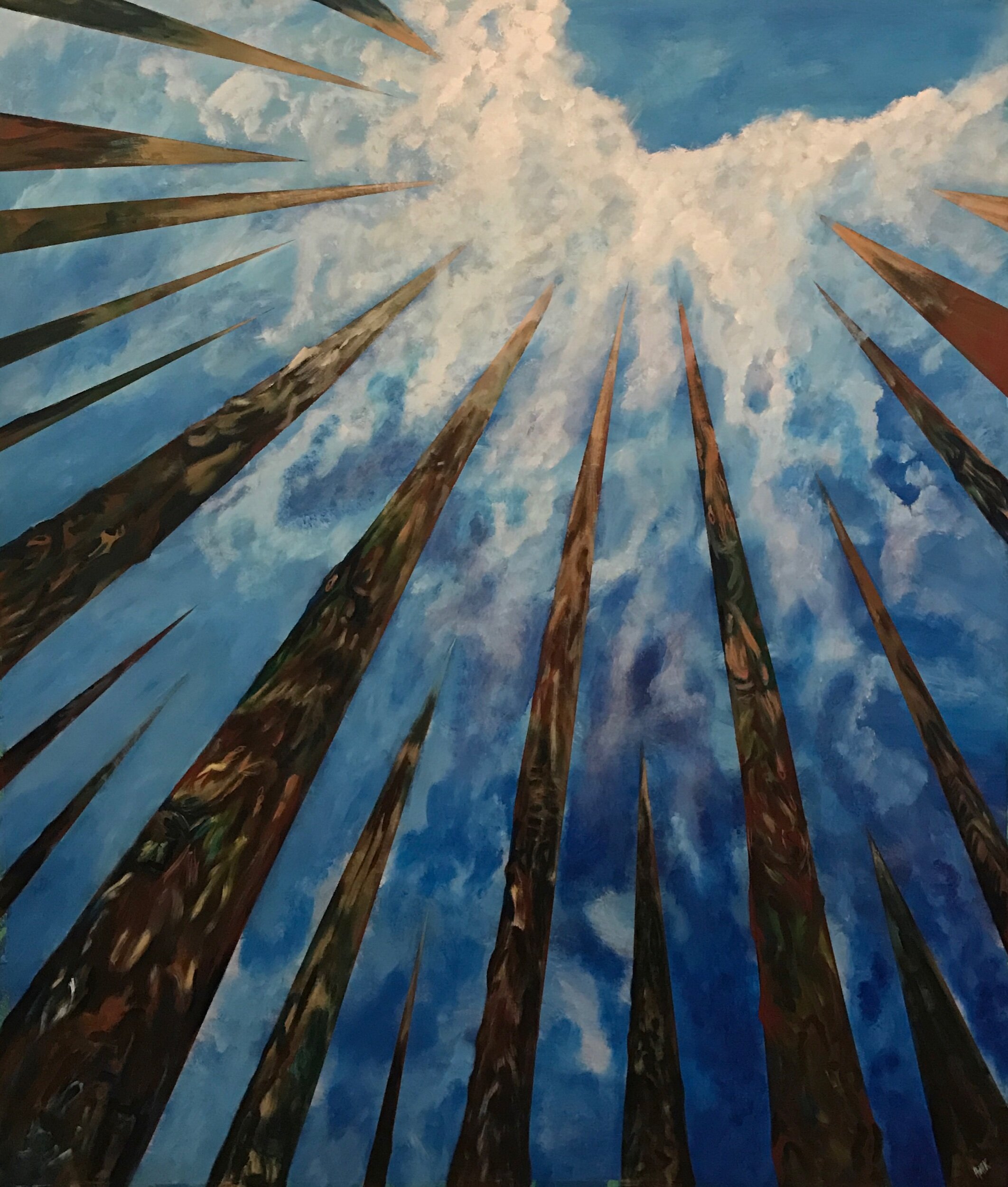 Looking Up, 2.  Acrylic on Canvas 48”x60” 12,000
