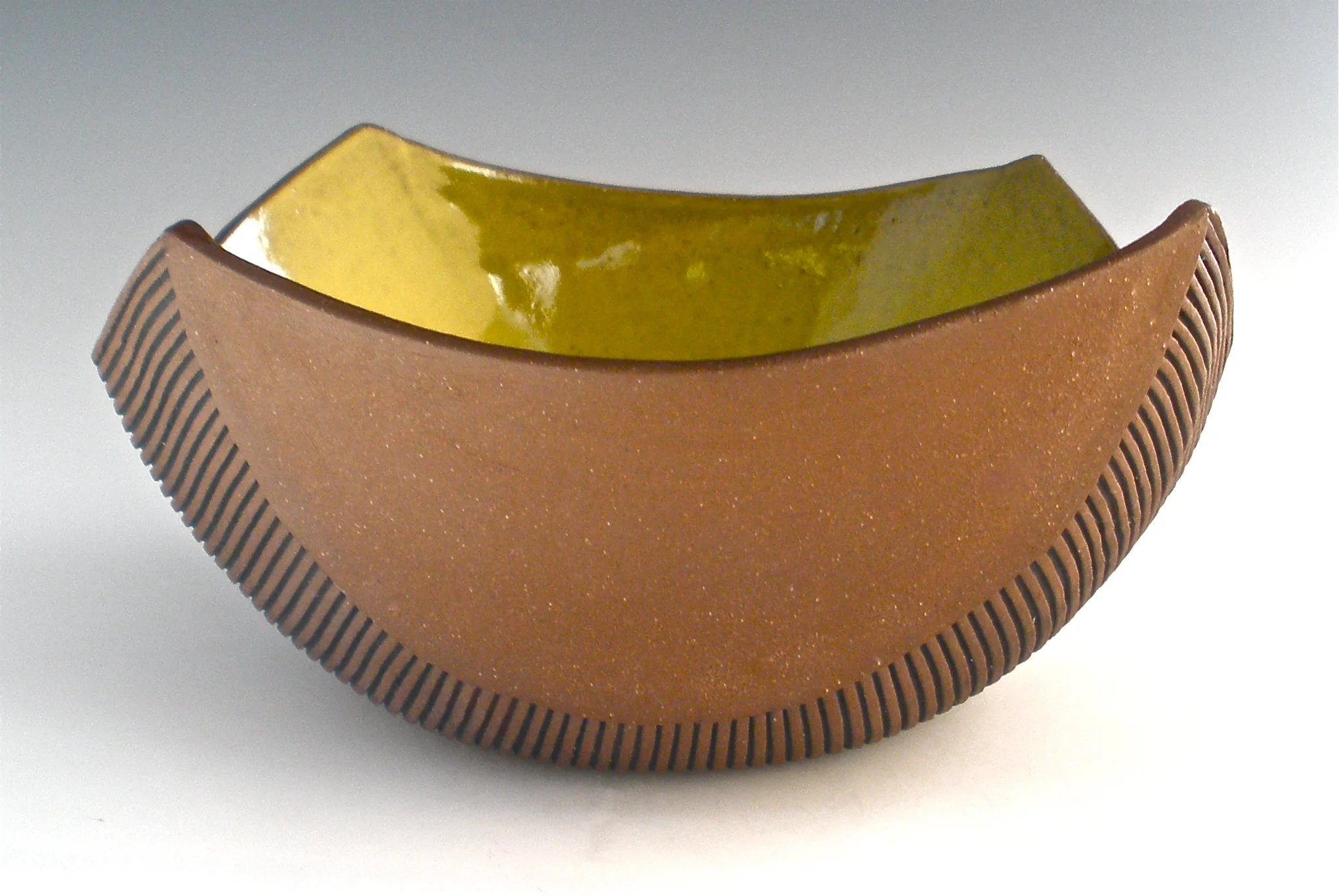 Green Stripped Bowl
