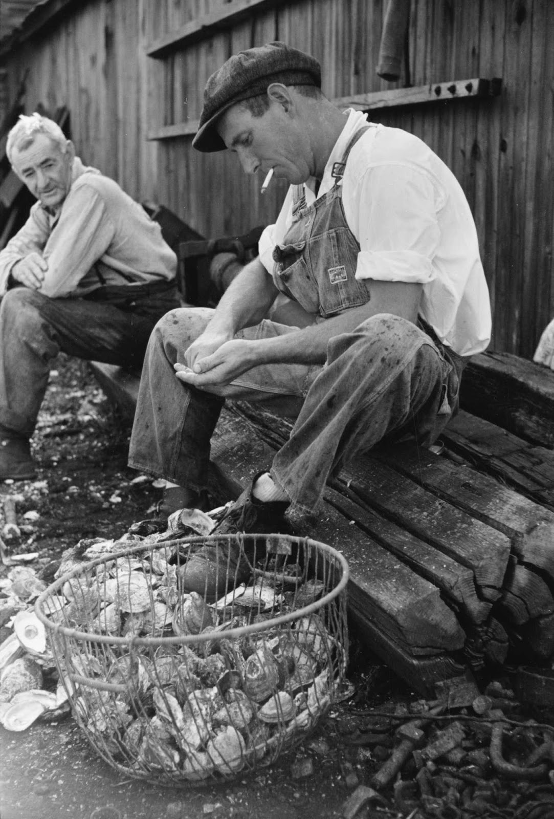 Arthur Rothstein - Shucking oysters, Bivalve, New Jersey, 1938.jpg