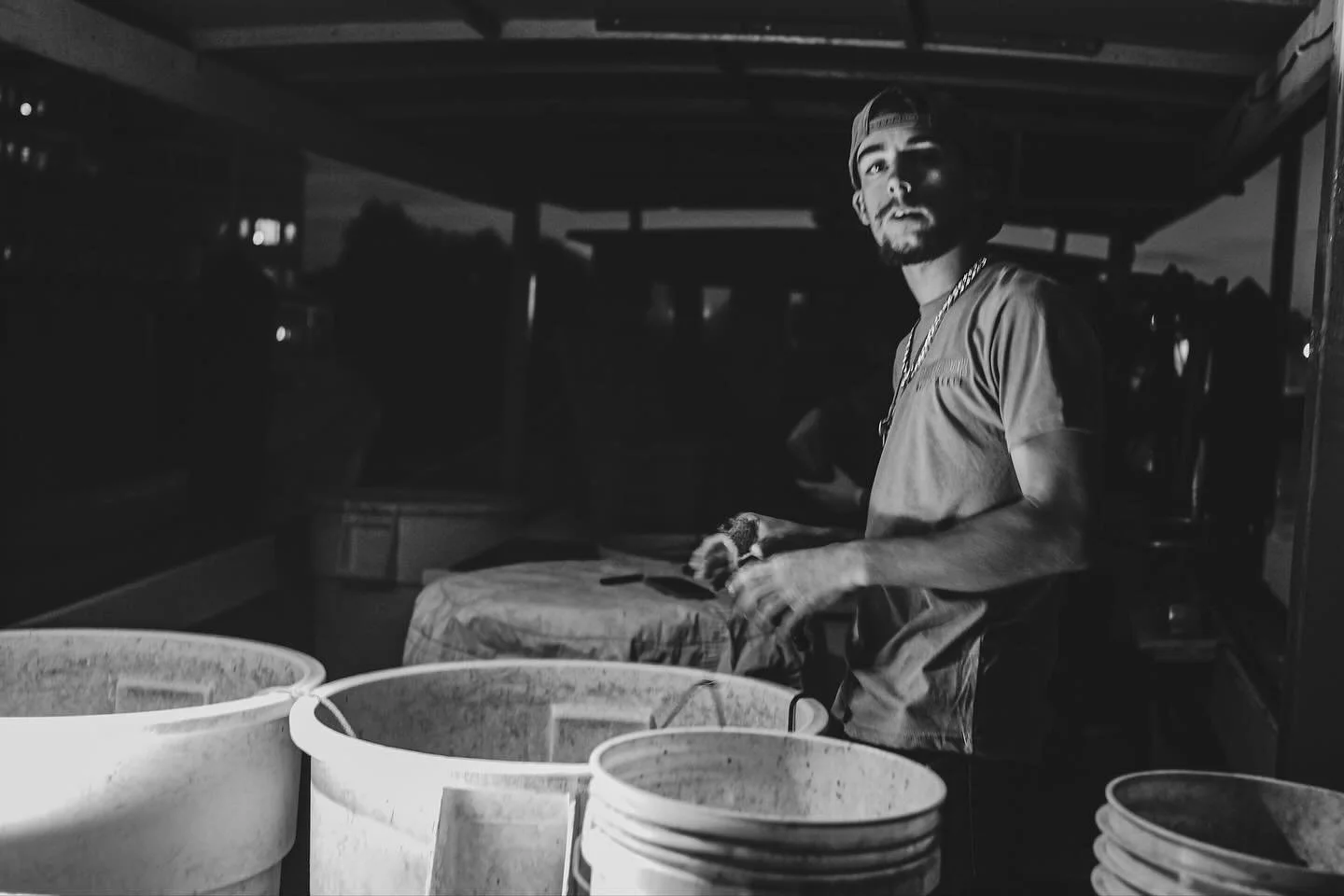 48 hours in Maryland. 
A mix of b/w and color. There were crabs, docks, fishermen, and some beautiful off-season beaches. There was not a Rapture. But I suppose if there was, the Eastern Shore would be a good place to &hellip; beam? from (y&rsquo;all