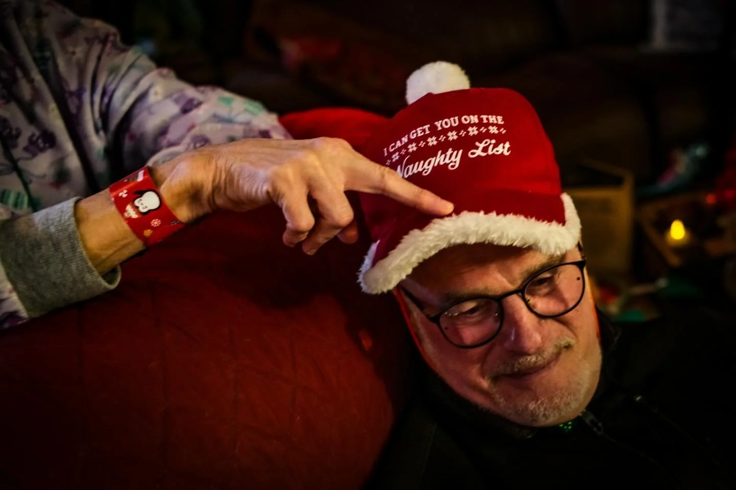 My favorite event of the year. New Jersey family Christmas shot on #leicam10. My Aunt Michelle always makes it magical with light up bulb crowns and glitter ties for everyone. Santa makes an annual appearance - emerging from the back room with sleigh