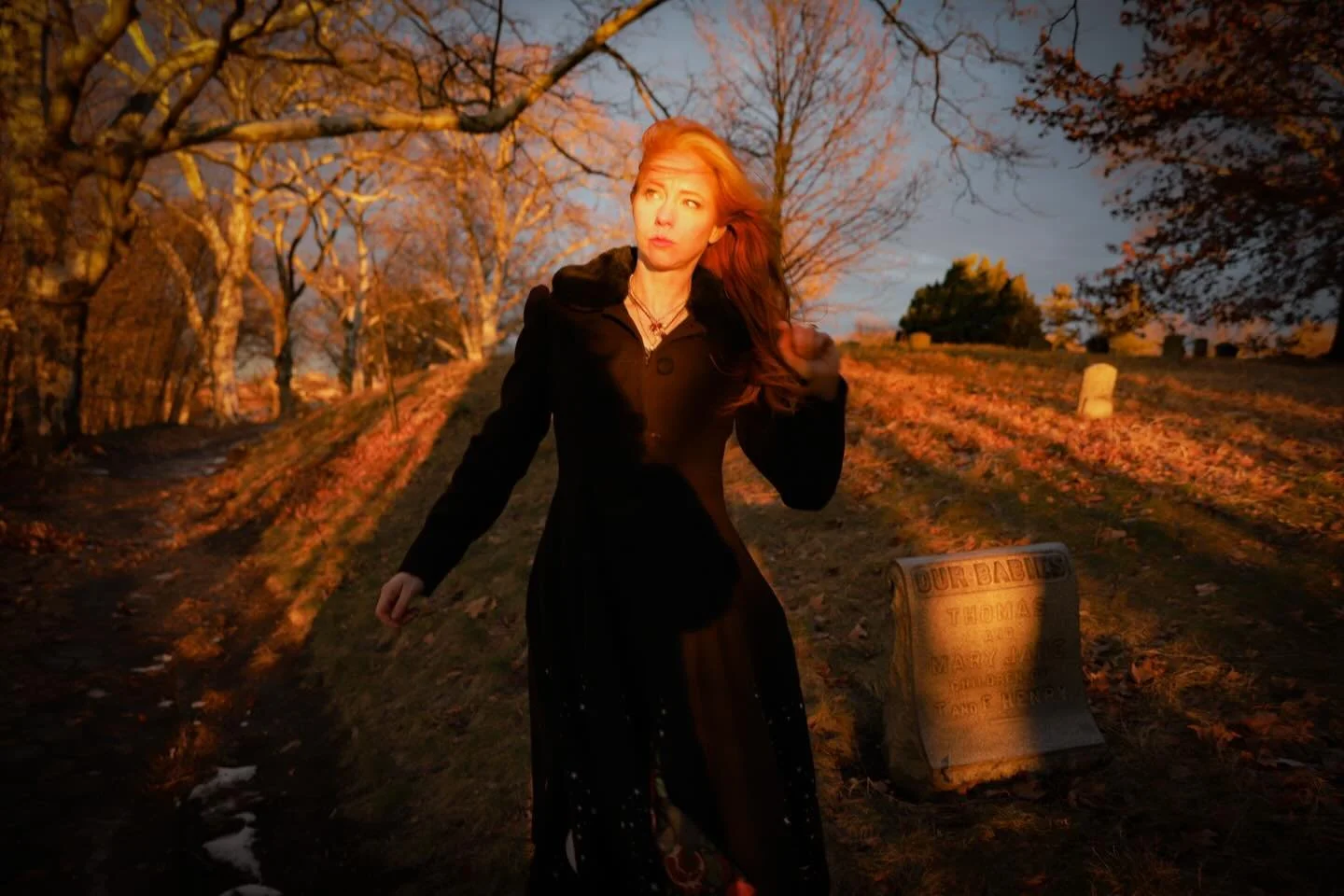 A sneak peek of the fierce and beautiful @gingerwitchofnyc in @historicgreenwood. Fun story: we went to undergrad together (and connected for the first time in 20 years). We had so much to talk about, and went on a fun adventure in Green Wood Cemeter