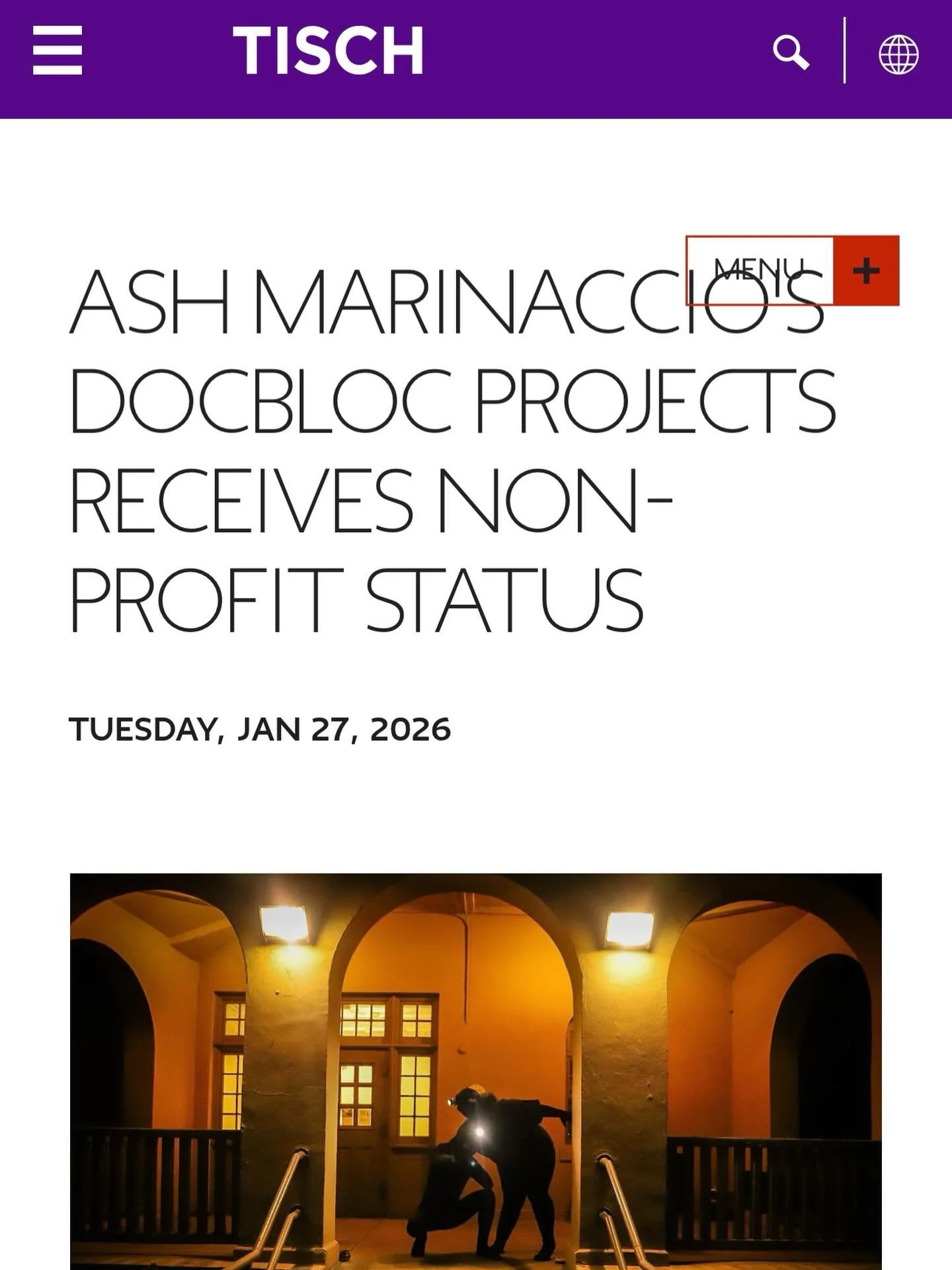 I&rsquo;m delighted to share that @docblocprojects achieved our nonprofit status. We have some exciting programming in the works for 2026 including our second Intergenerational Theatre Lab, and a new Artist as Citizen Journalist initiative, among oth