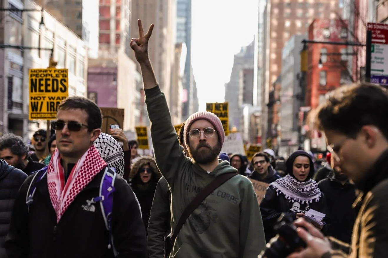 Hundreds of activists rallied in Times Square and marched through Midtown Manhattan, denouncing another endless war for regime change in Iran. Iayan Fuleihan of the People&rsquo;s Forum said to the crowd, &ldquo;If Donald Trump cared about the Irania