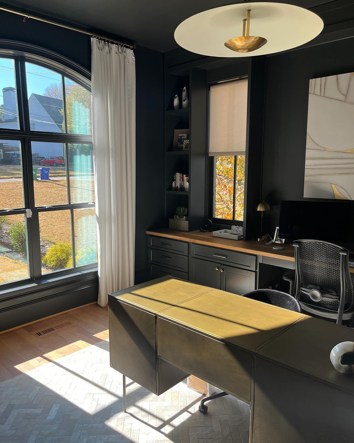 As nice as his office is, I&rsquo;m sure my client is ready to close the door on this room until 2024&hellip;  #cozyofficevibes #bye2023
