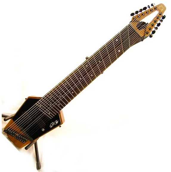 Shown here is the classic Mobius Megatar 'ToneWeaver' with fanned frets.