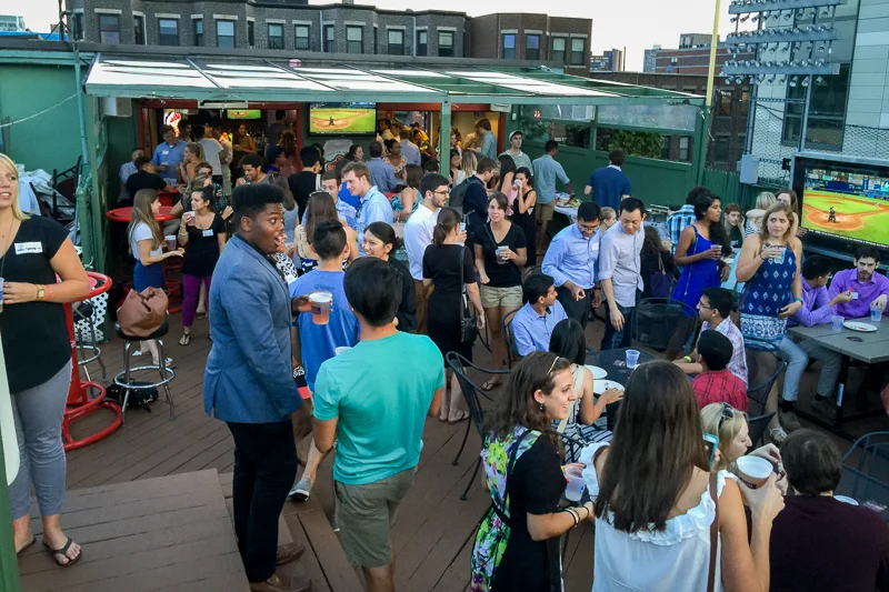 Photo from a recent Young Alumni Rooftop Social