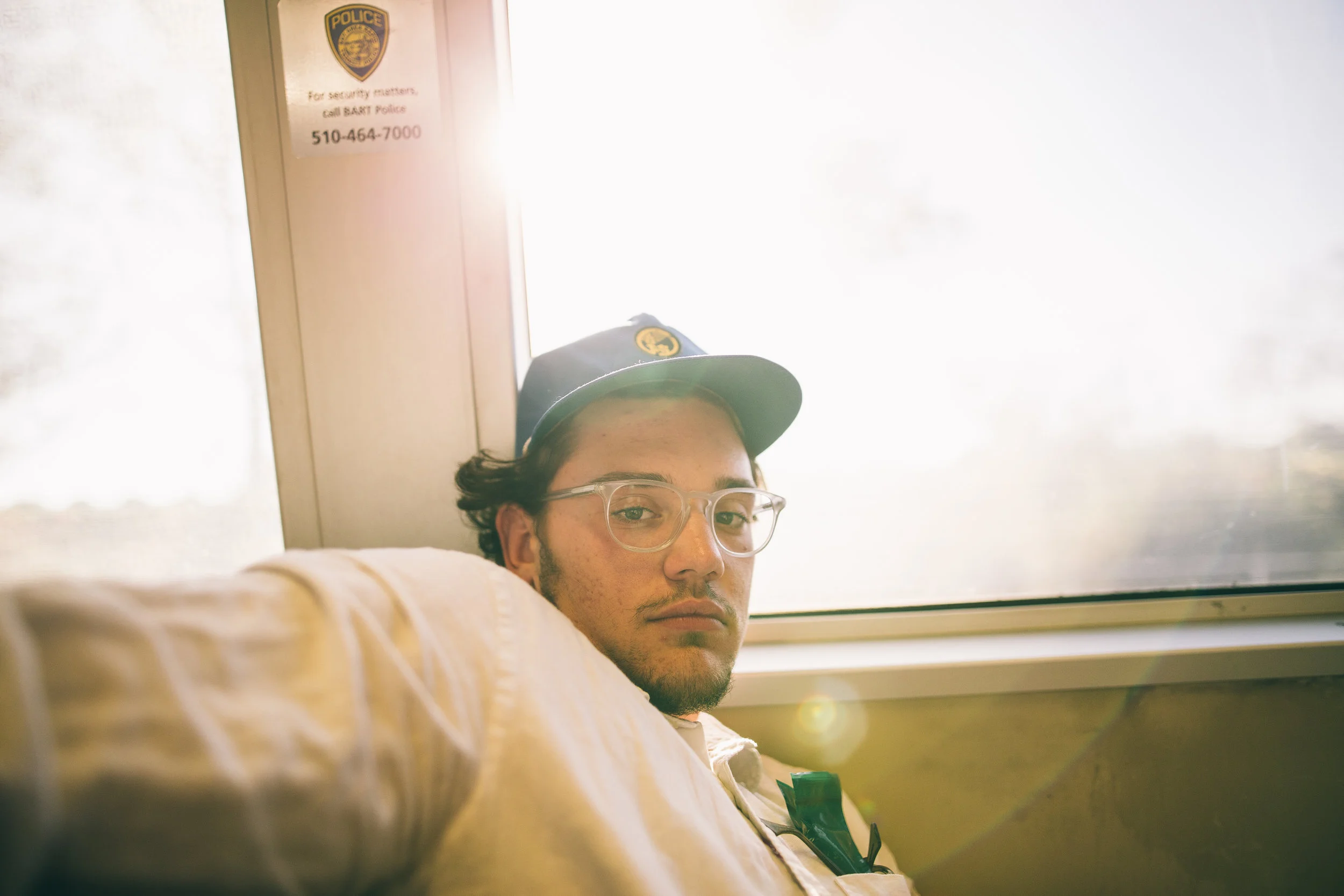 Dave not too excited about riding BART (Bay Area Rides Together).
