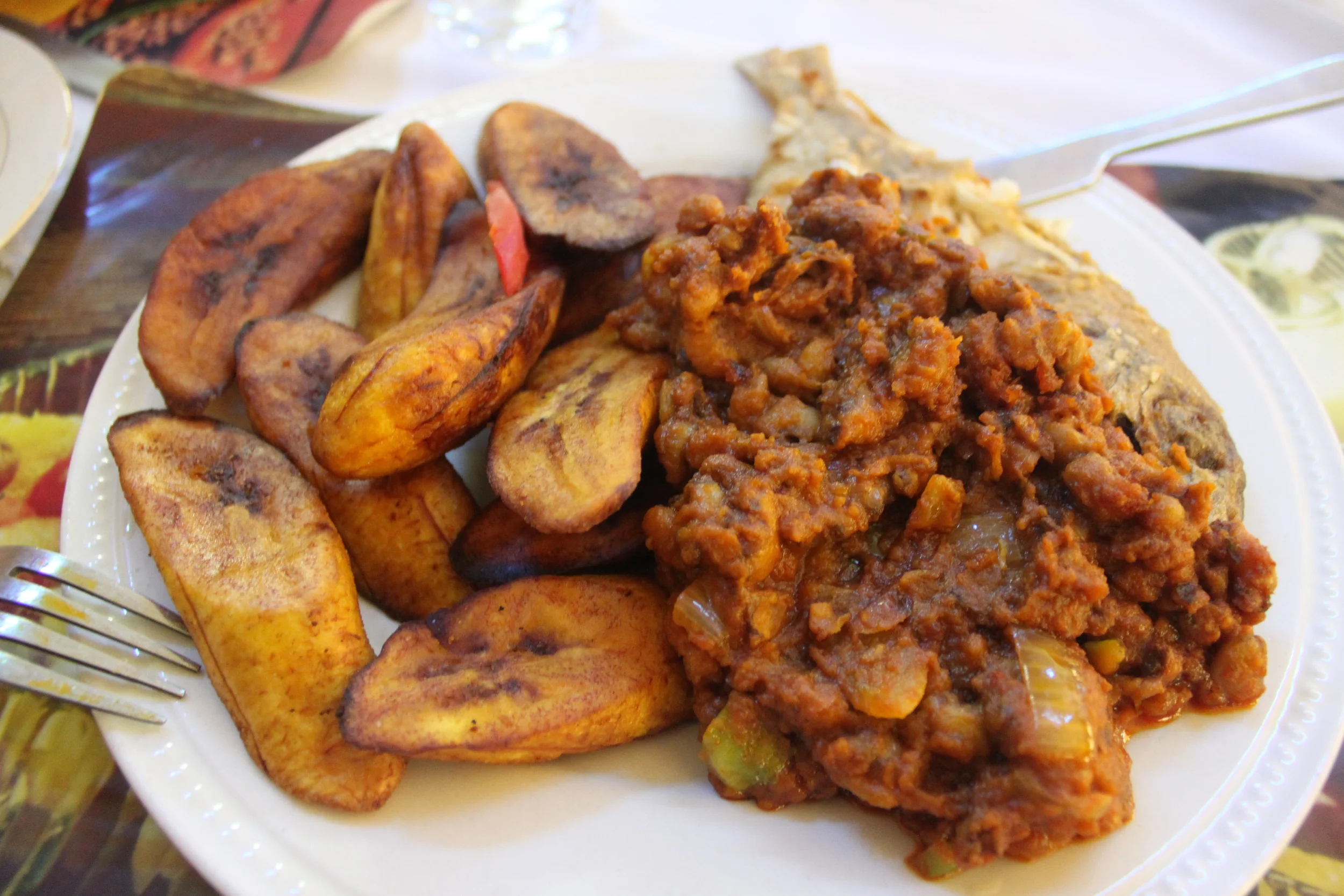Ghanian "Red Red" with fish