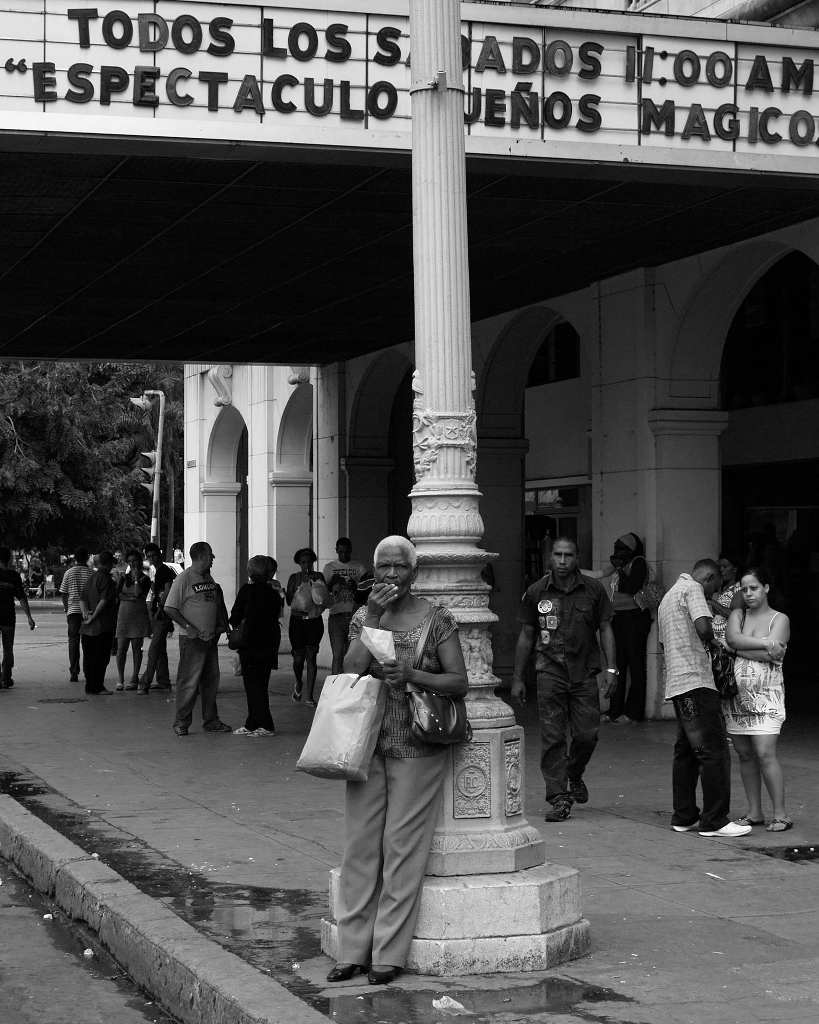 Peanuts seller out of Payret movie theater. Havana, Cuba 2010