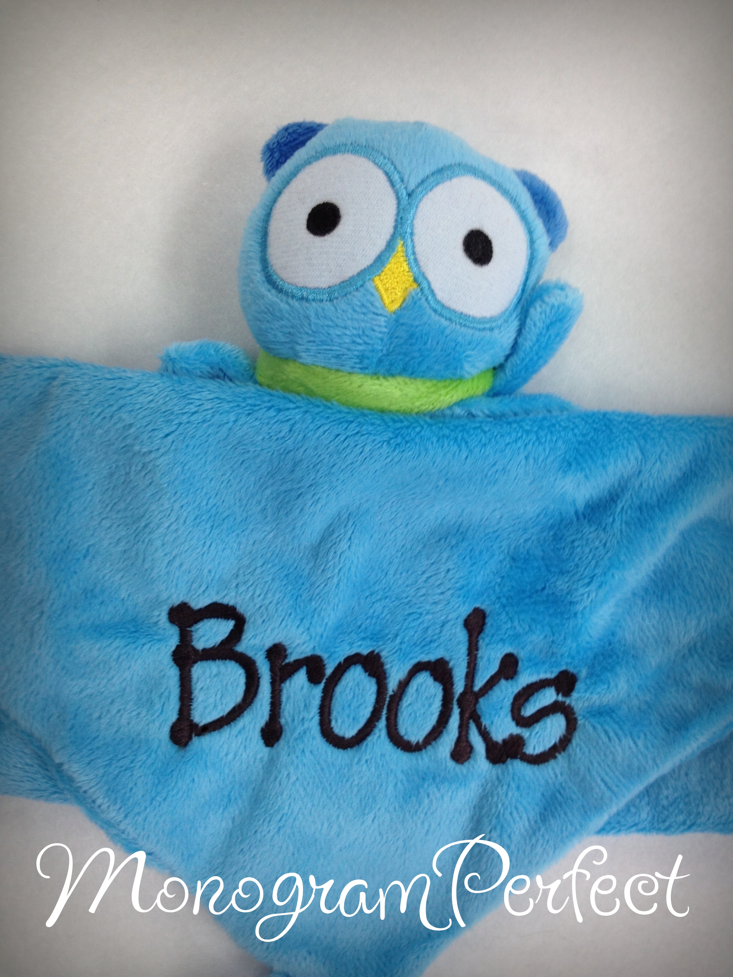 Owl Taggie Animal Blanket Personalized Security Blanket Baby Blankie 