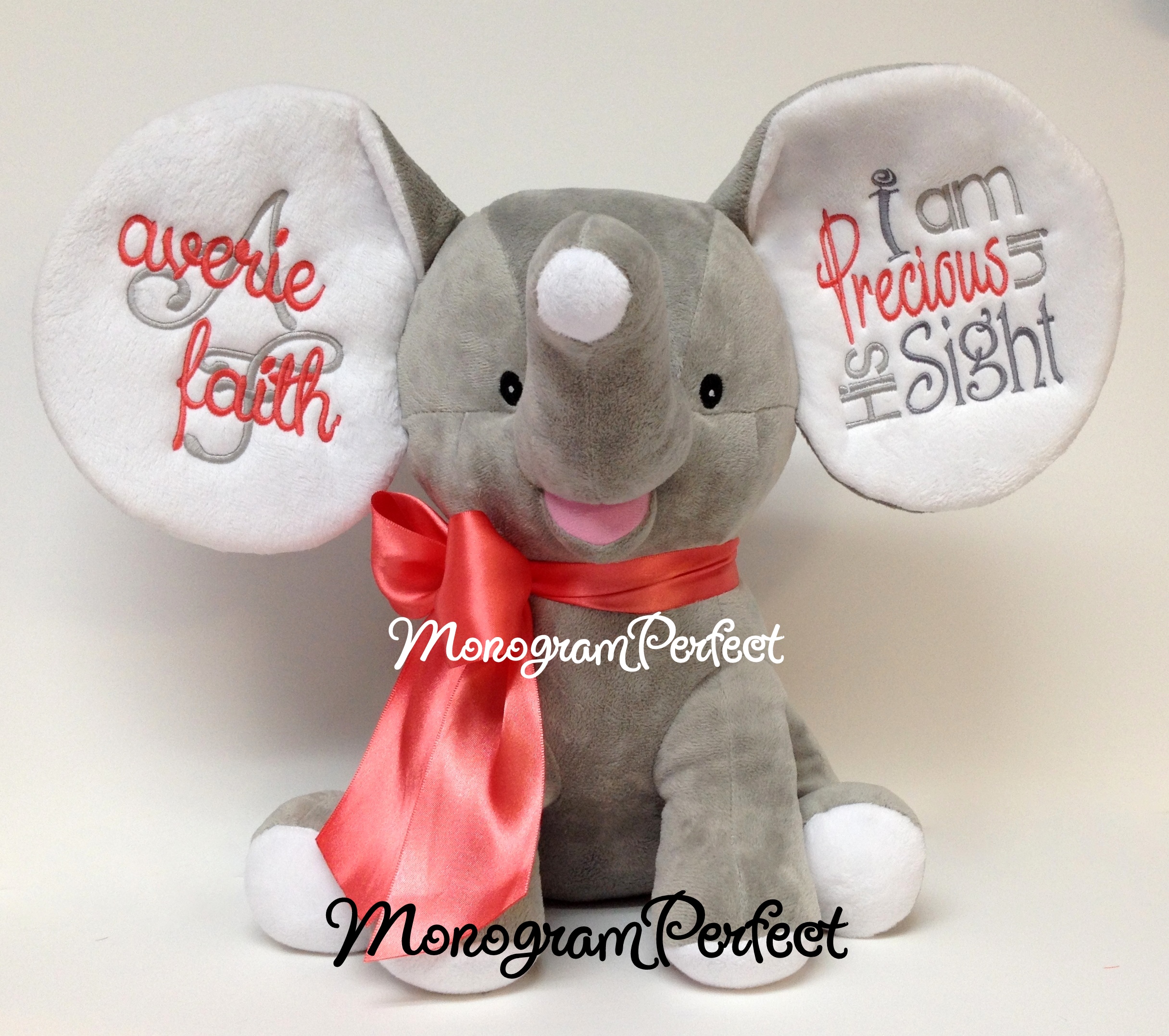 elephant baby announcement stuffed animal