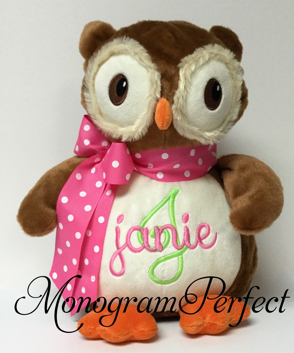 Personalized Brown Owl Stuffed Animal — MonogramPerfect