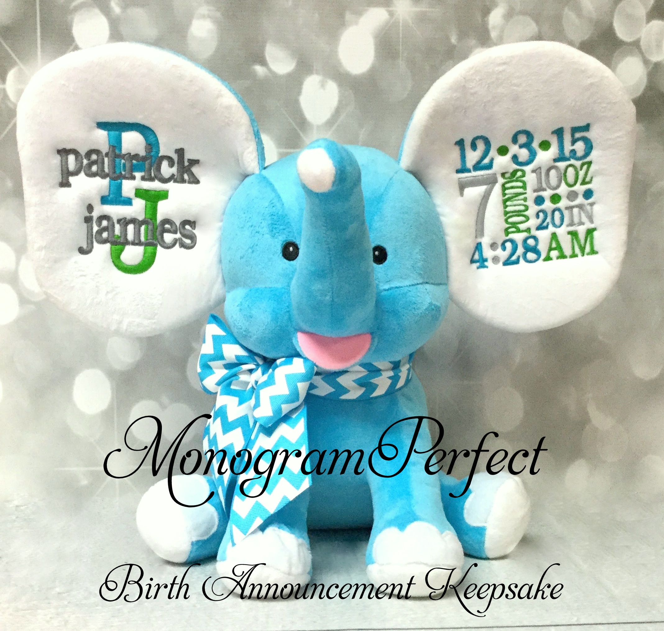 patrick james teal blue elephant.JPG