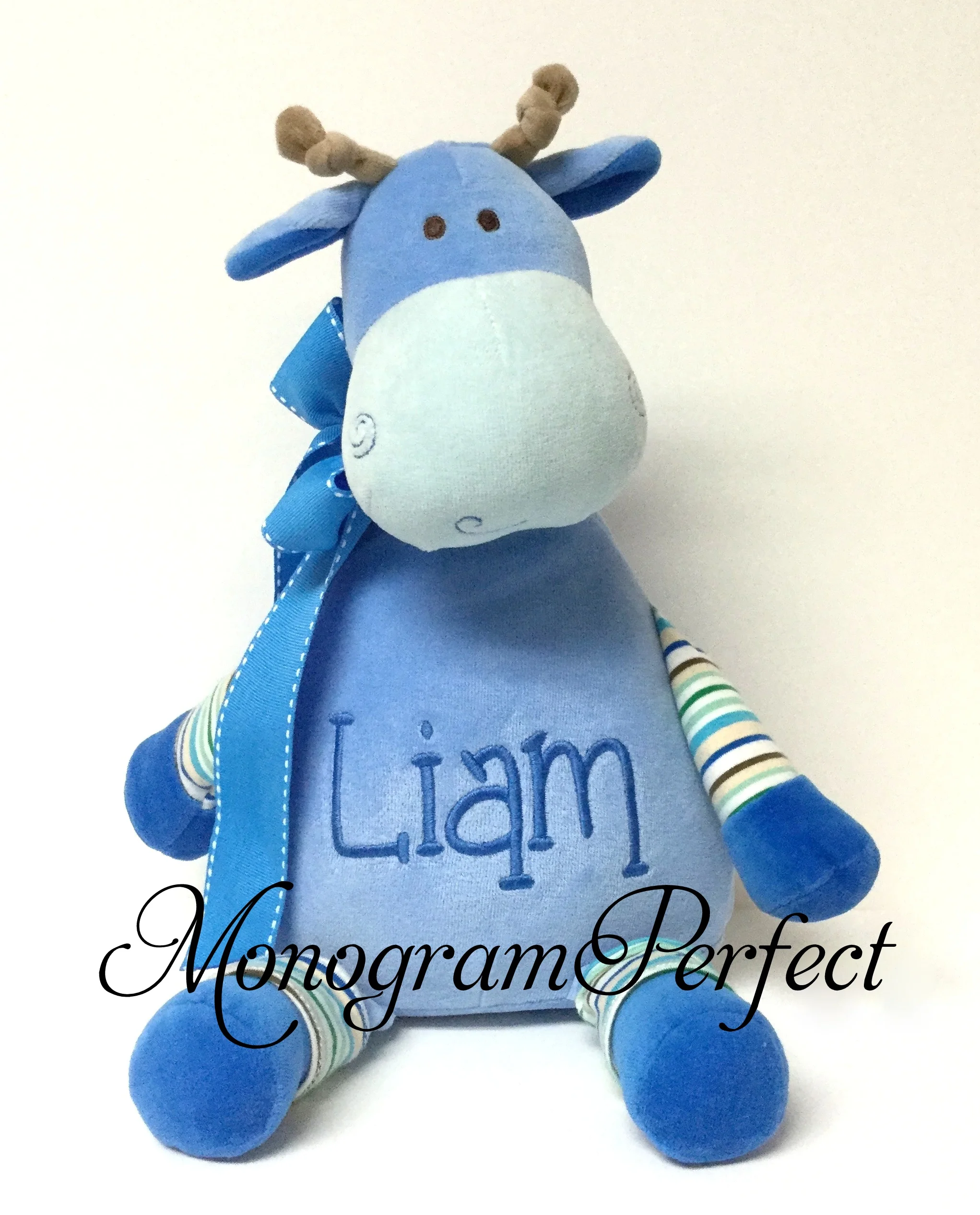blue giraffe stuffed animal