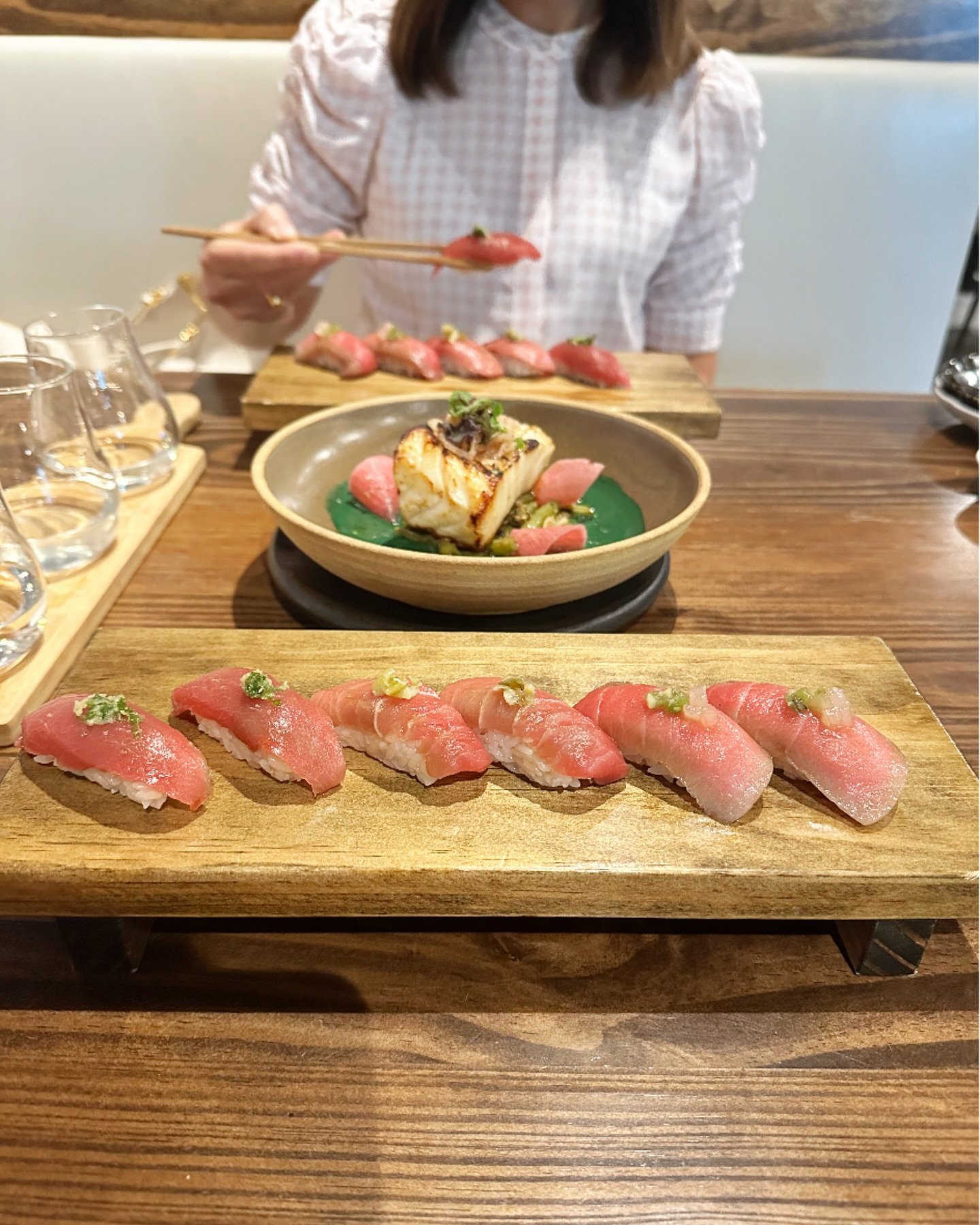 Dining at Money Cat is like stepping into a whole new world of Japanese flavors. It&rsquo;s so much more than sushi&mdash;with homemade breads, tempura, robata, and desserts, every dish is a playful surprise. 

My favorites? The Bluefin Tuna Flight a