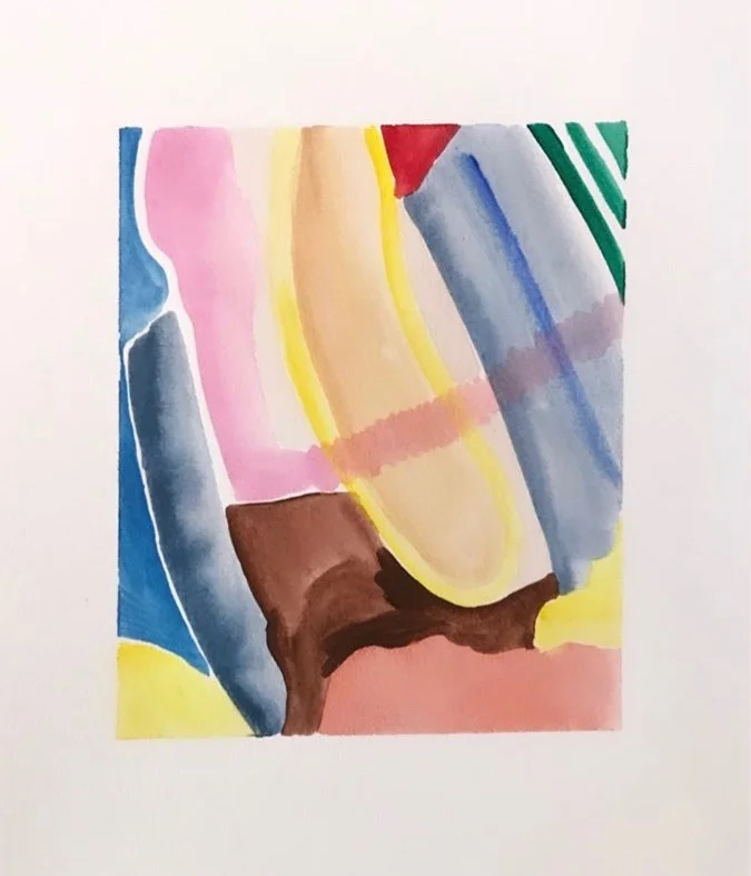 På Stranda I, 5 cm x 6 cm, watercolor on paper