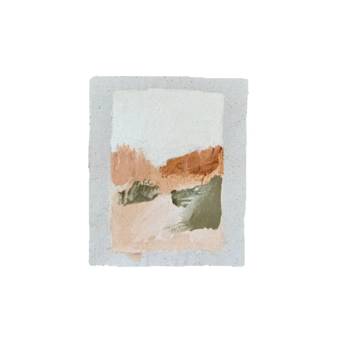 Quiet Calling, minerals on raw canvas, katie brines