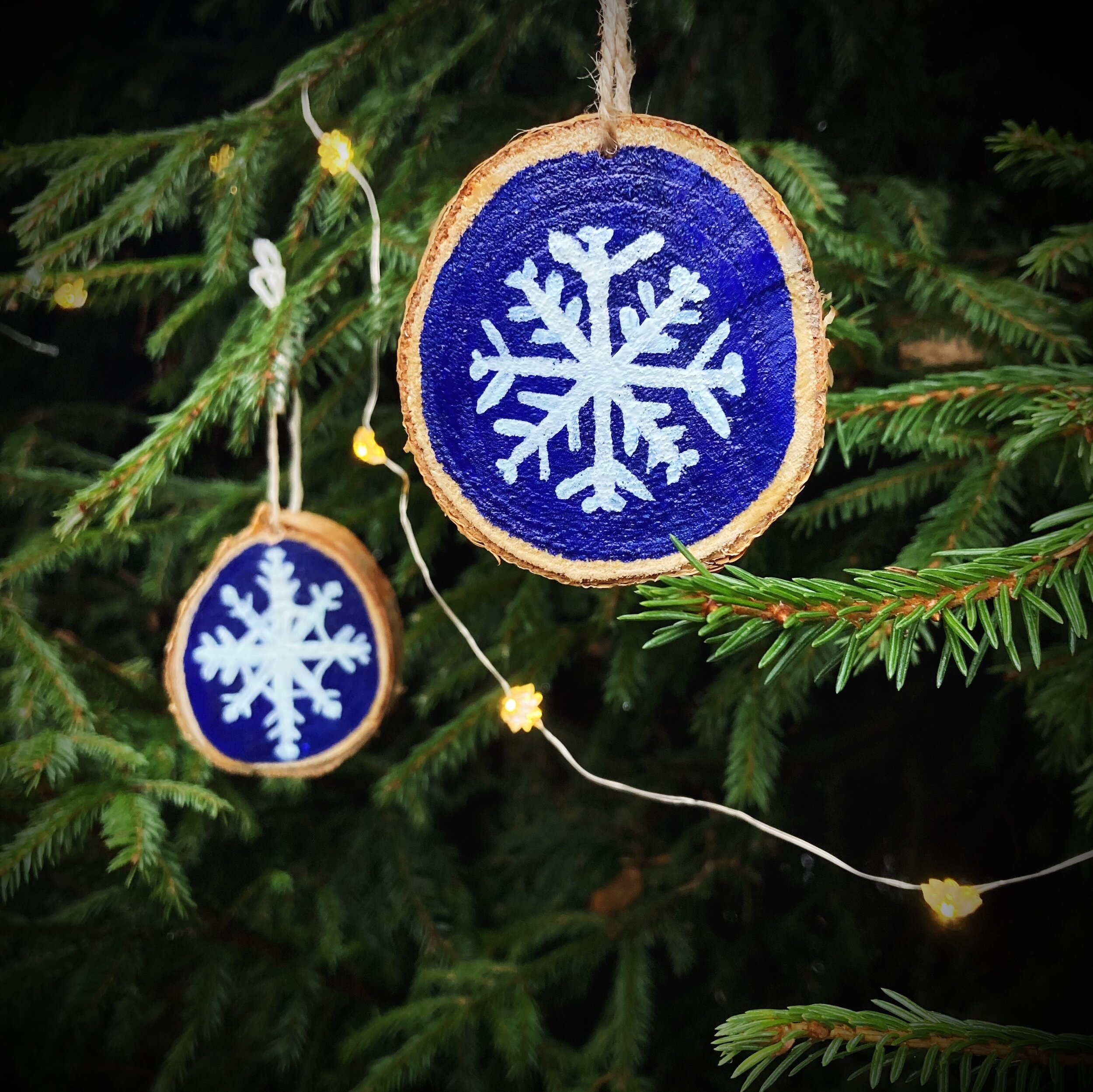 Hand painted birch ornament Made in Alaska Christmas Ornament