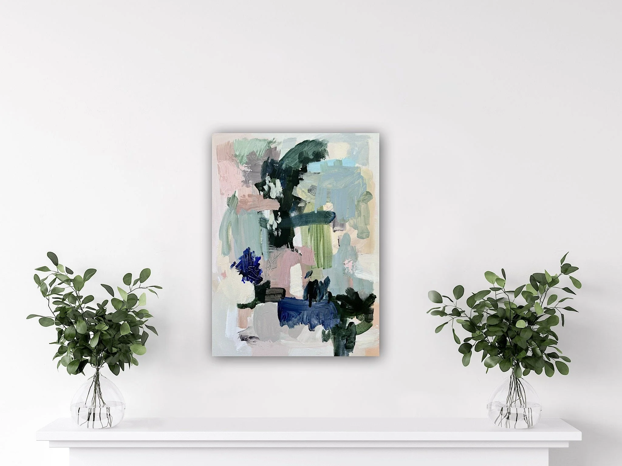 painting made of rocks, sustainable art for sale, katie brines