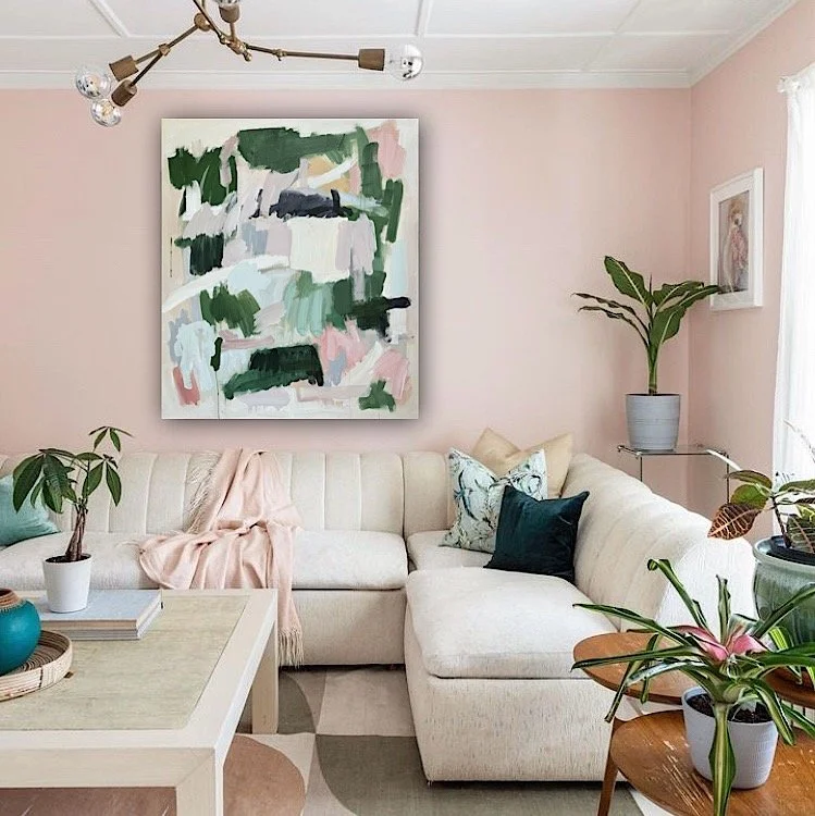 large abstract art for sale, fresh spring and summer art, abstract art