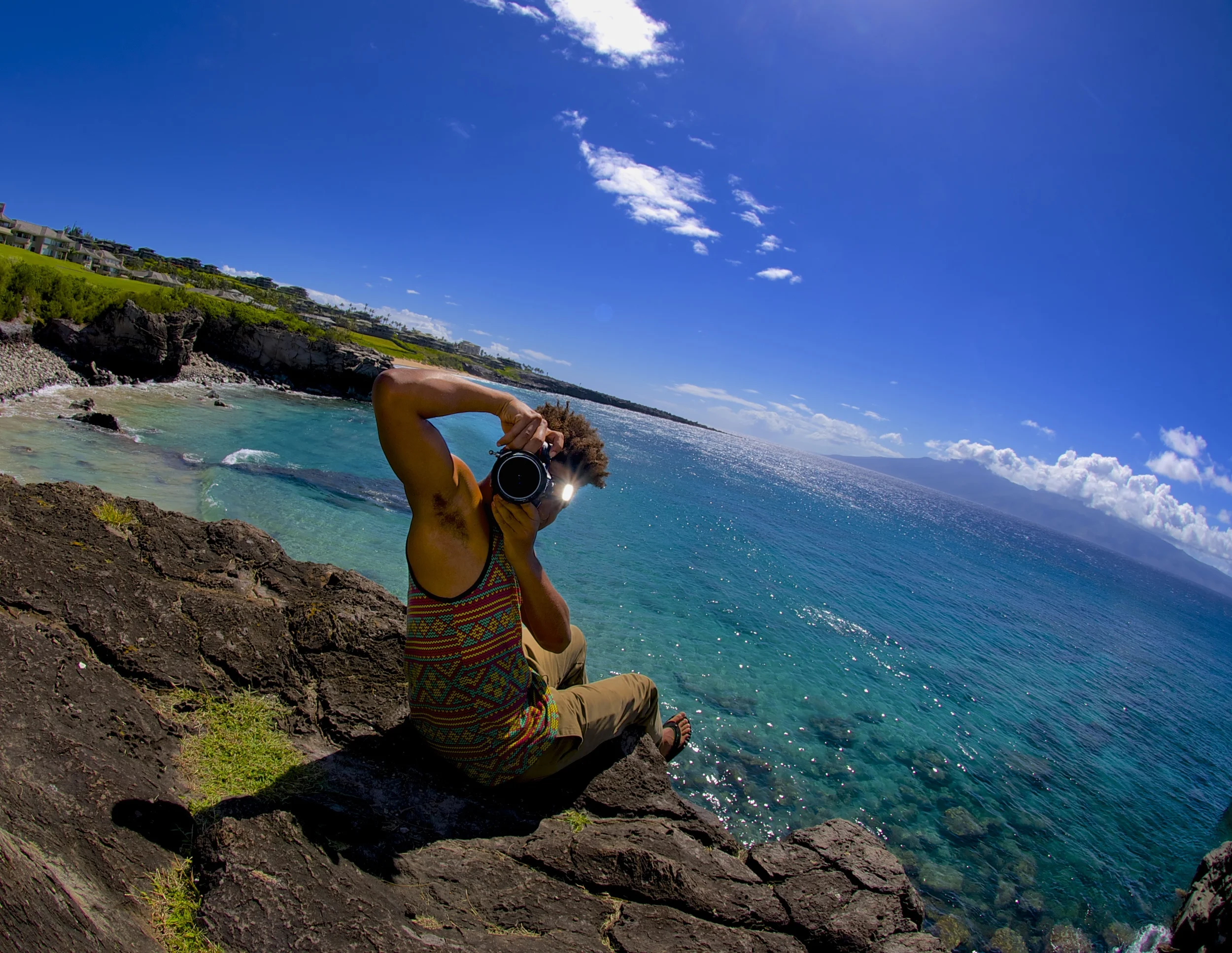 Out shooting in Ka'anapali, Maui