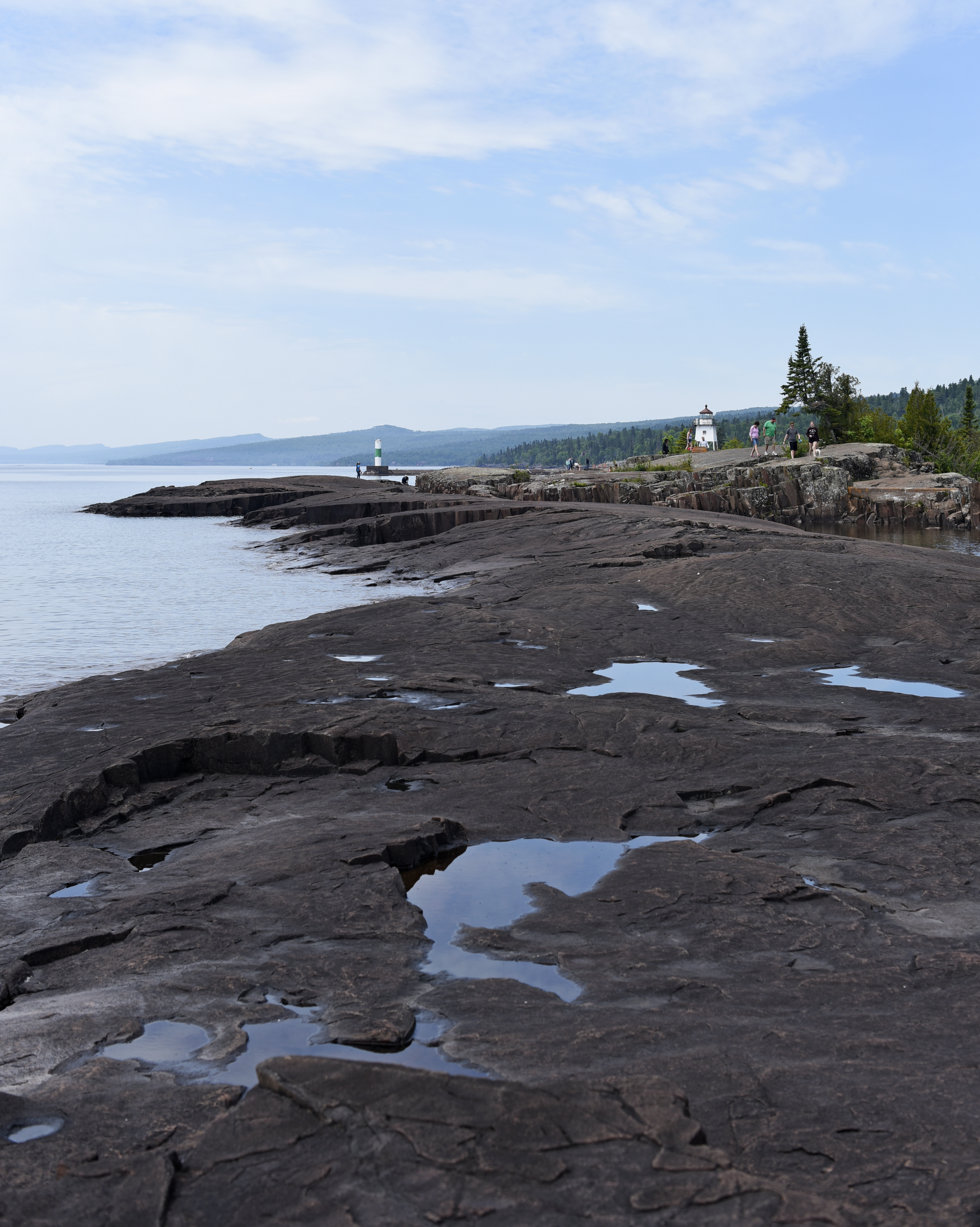  The Lake Superior shoreline in Grand Marais, Minn.&nbsp; 