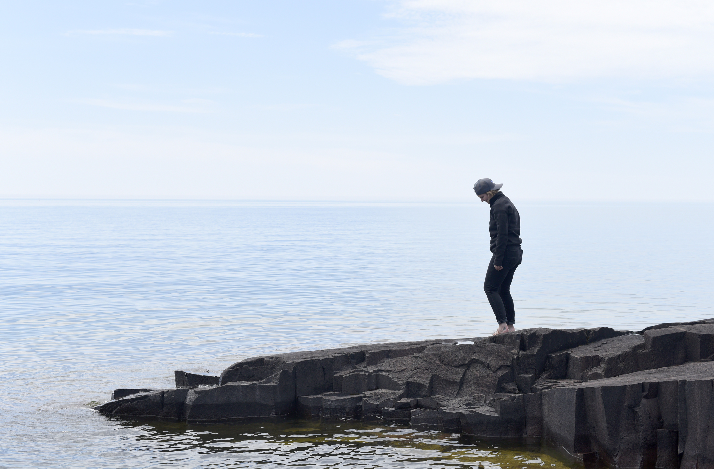  Ayla snapped this photo of me in Grand Marais, Minn.&nbsp; 