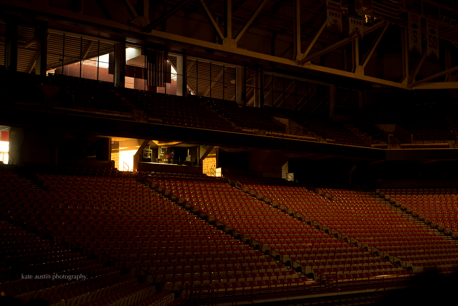 I just thought the light was really pretty streaming in through the western windows of the auditorium where the lecture was held. 