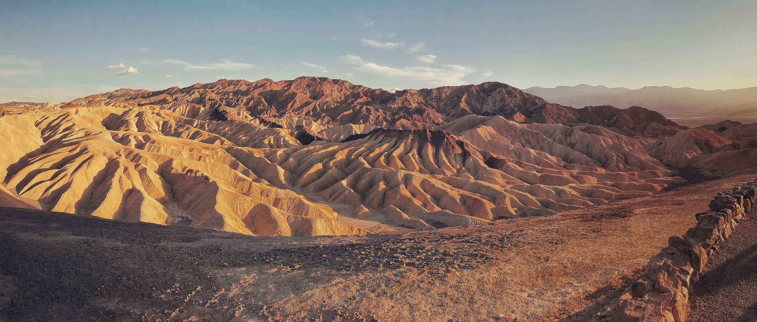  These are the Badland formations at Zabriskie Point in Death Valley National Park, California