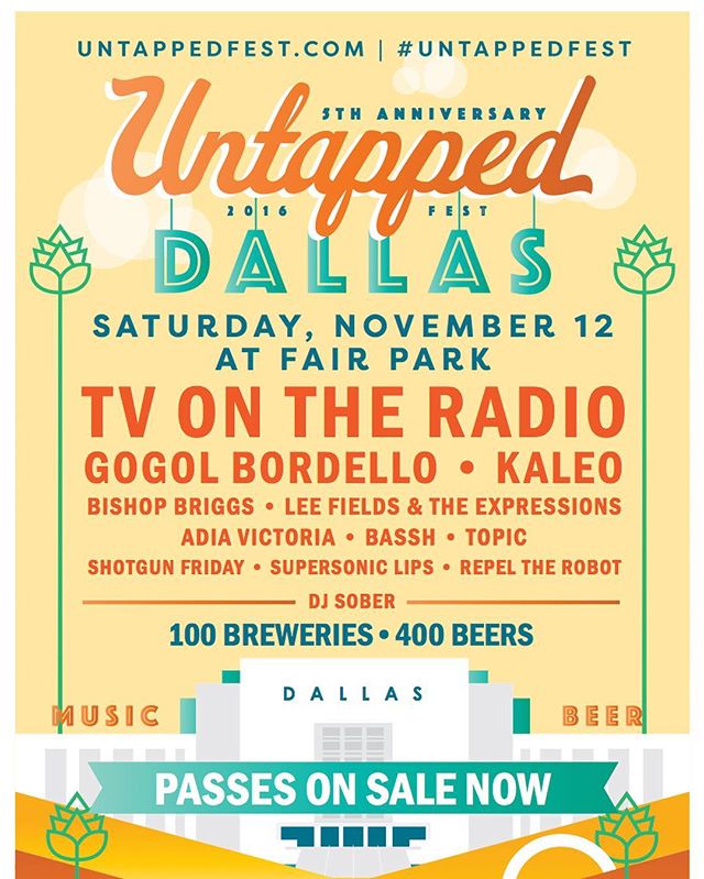 SO PUMPED to be chosen to play @untappedfest #dallas with @tvontheradio @gogolbordello_official @officialkaleo @thatgirlbishop @supersoniclips @shotgunfriday and more // HUGE THANKS to our rtr fans and all the continued support 🎉✊🏼🎊let's get heate