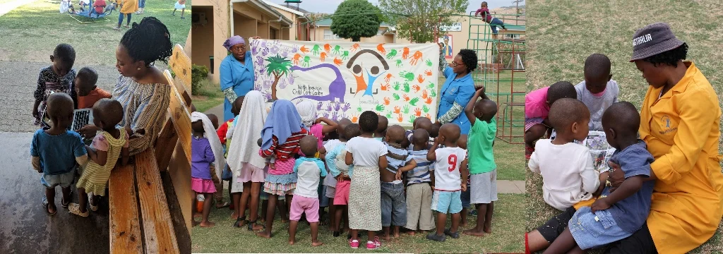 The orphans with staff at Beautiful Gate