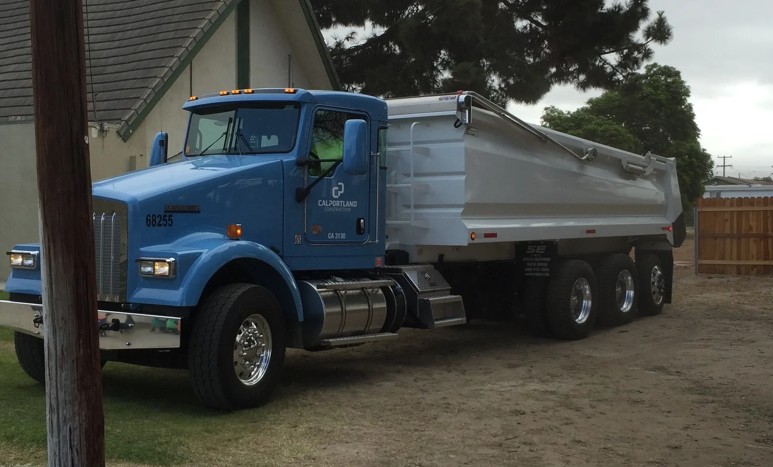 We were the first delivery in one of their new dump trucks.