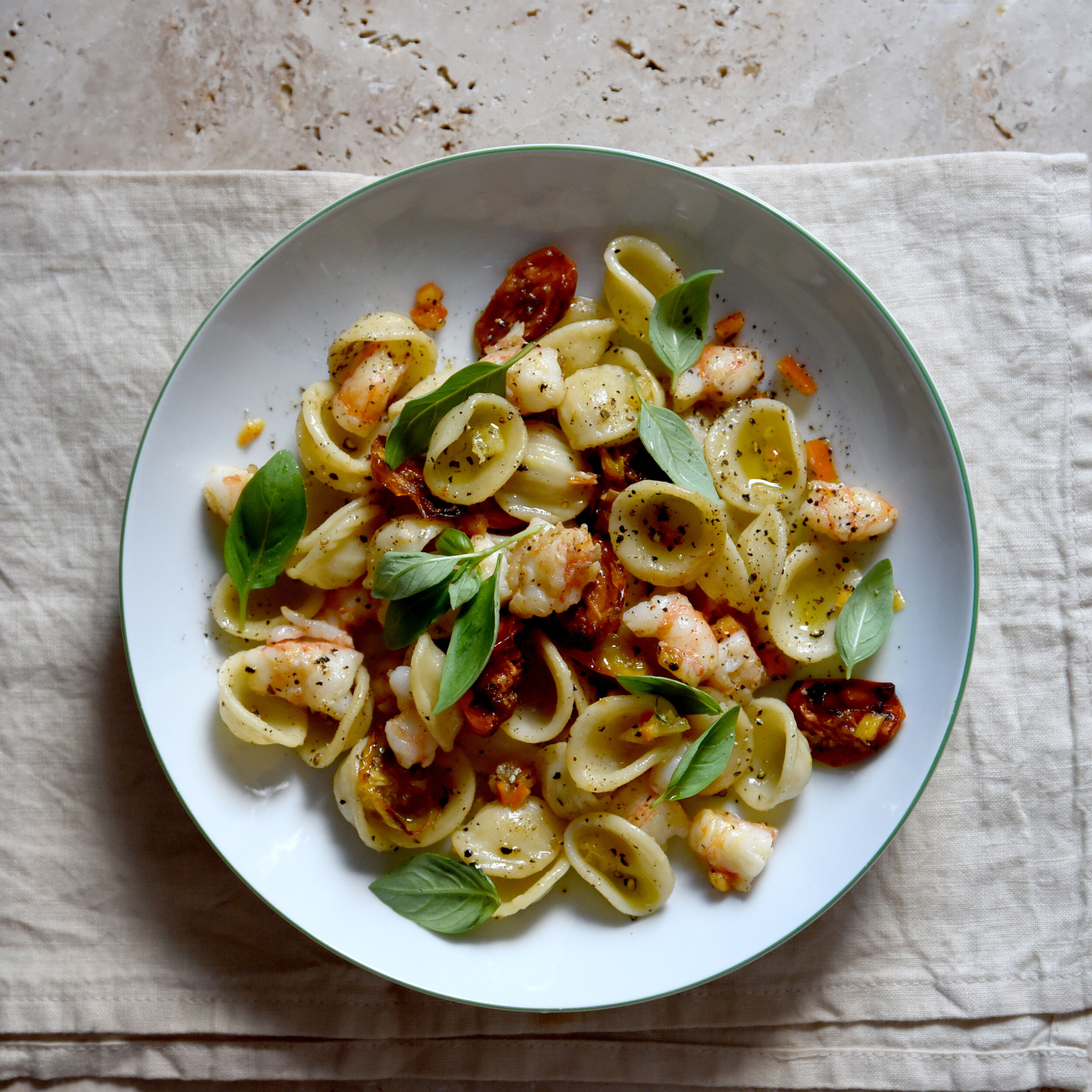 Orecchiette with Prawns &amp; Preserved Lemon