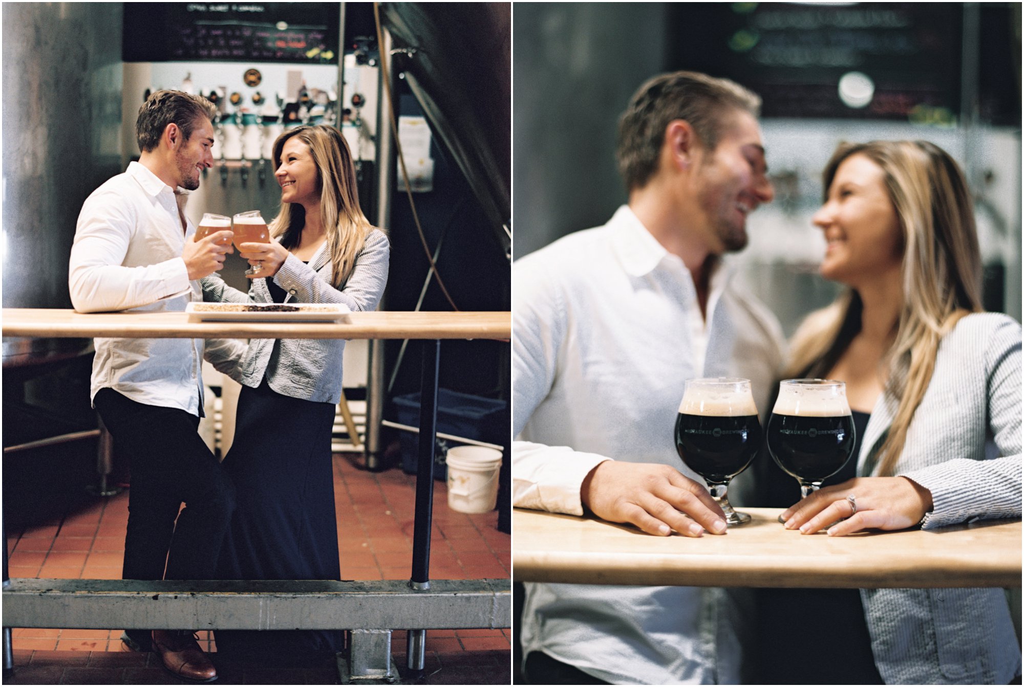 Milwaukee Beach Brewery Engagement Photos